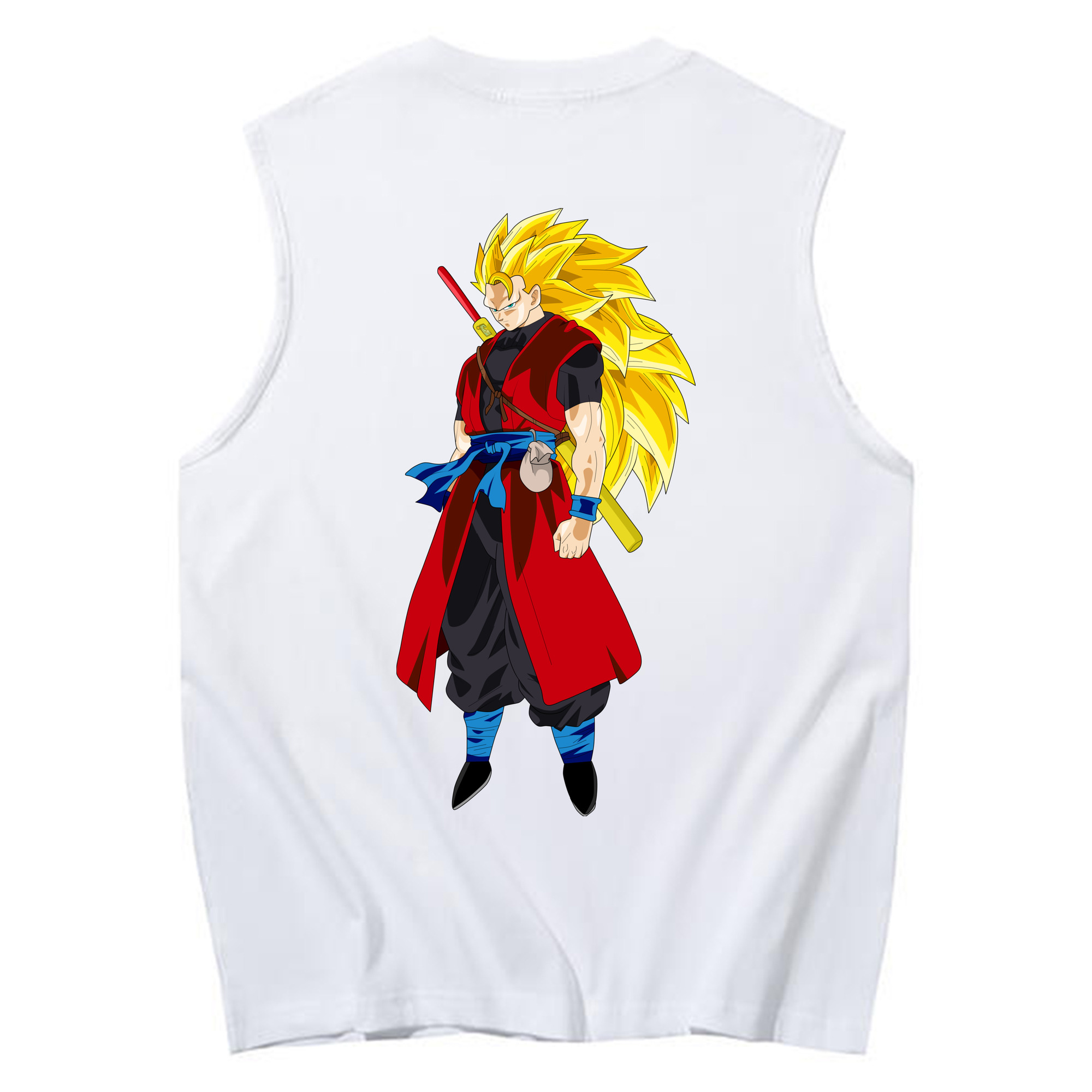 （画像用） ドラゴンボール トランクス（Torankusu）DRAGON BALL Trunks コットン100％タンクトップ（背面プリント）