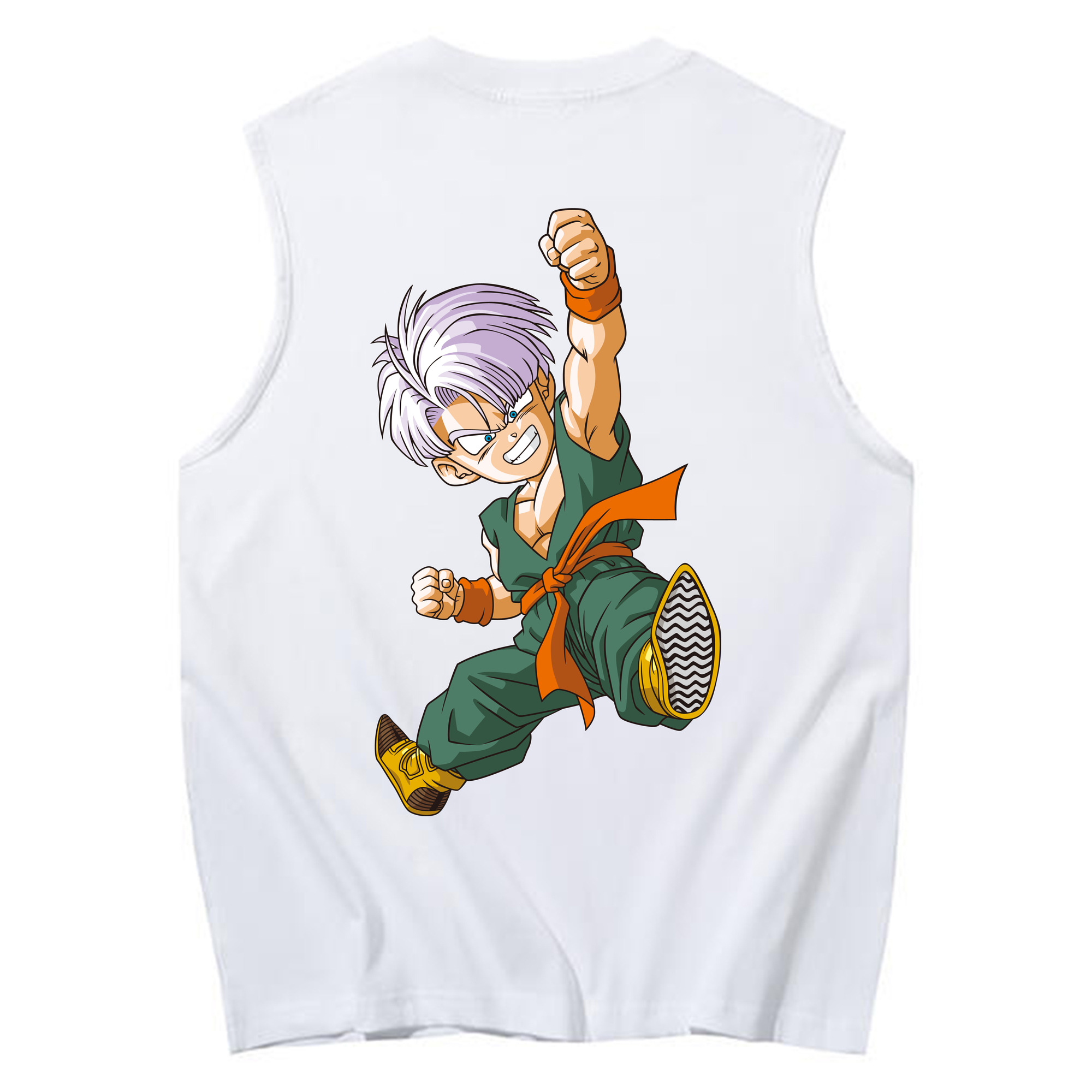 （画像用） ドラゴンボール トランクス（Torankusu）DRAGON BALL Trunks コットン100％タンクトップ（背面プリント）