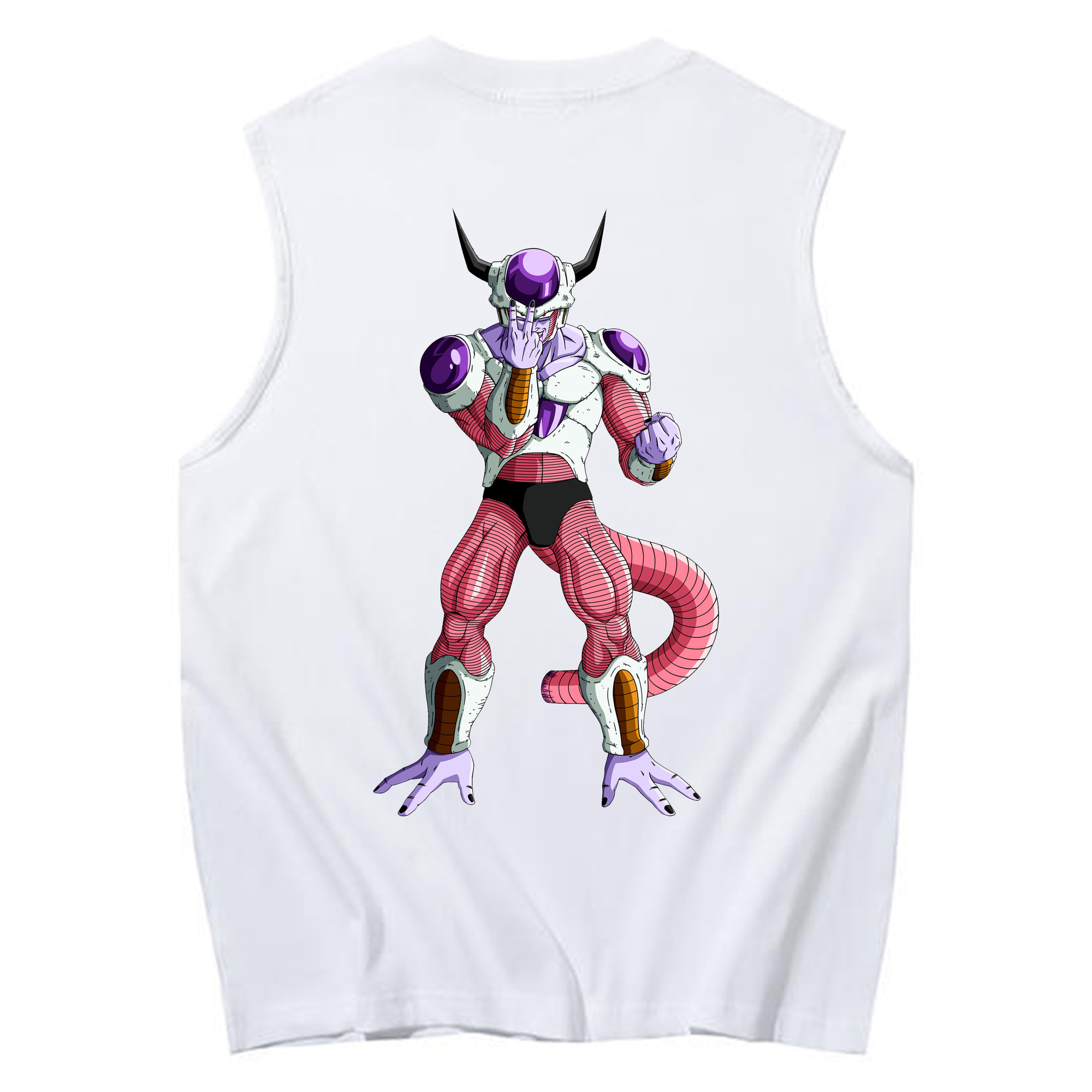 （画像用） ドラゴンボール フリーザ DRAGON BALL Frieza コットン100％タンクトップ（背面プリント）