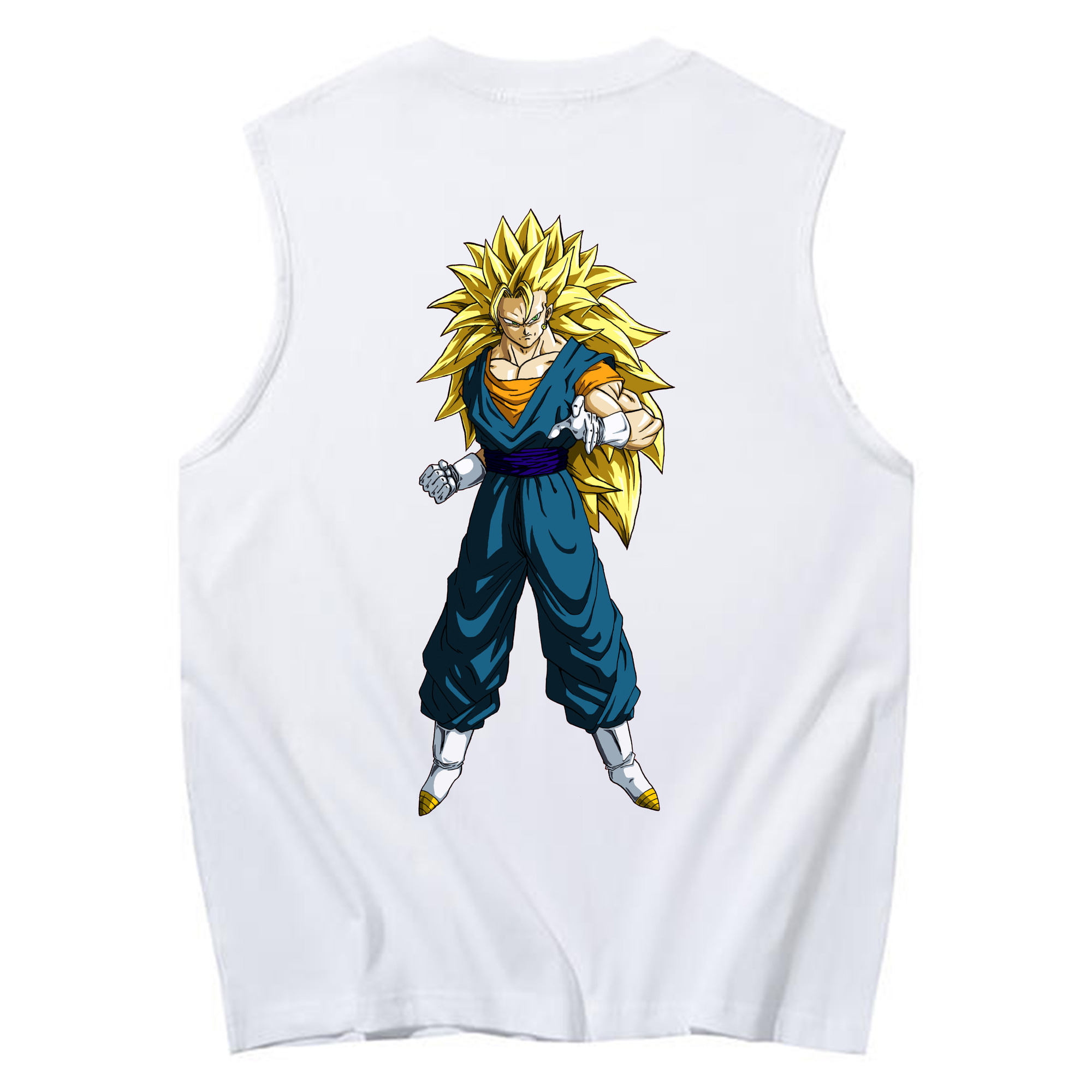 （画像用） ドラゴンボール ベジット DRAGON BALL Vegetto コットン100％タンクトップ（背面プリント）