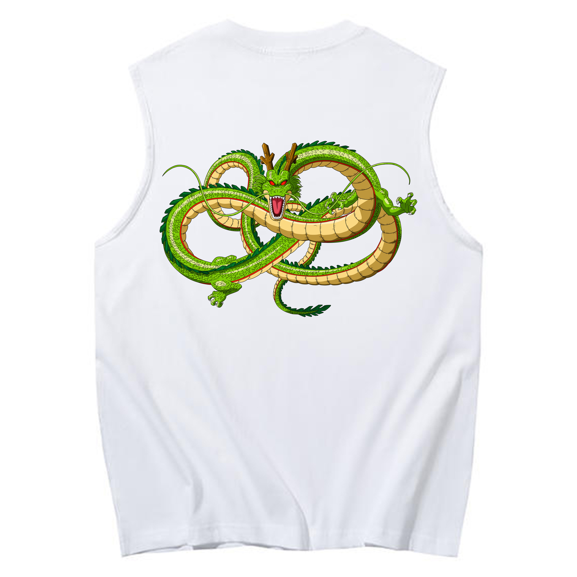 （画像用） ドラゴンボール 神龍 シェンロン DRAGON BALL Shenron コットン100％タンクトップ（背面プリント）