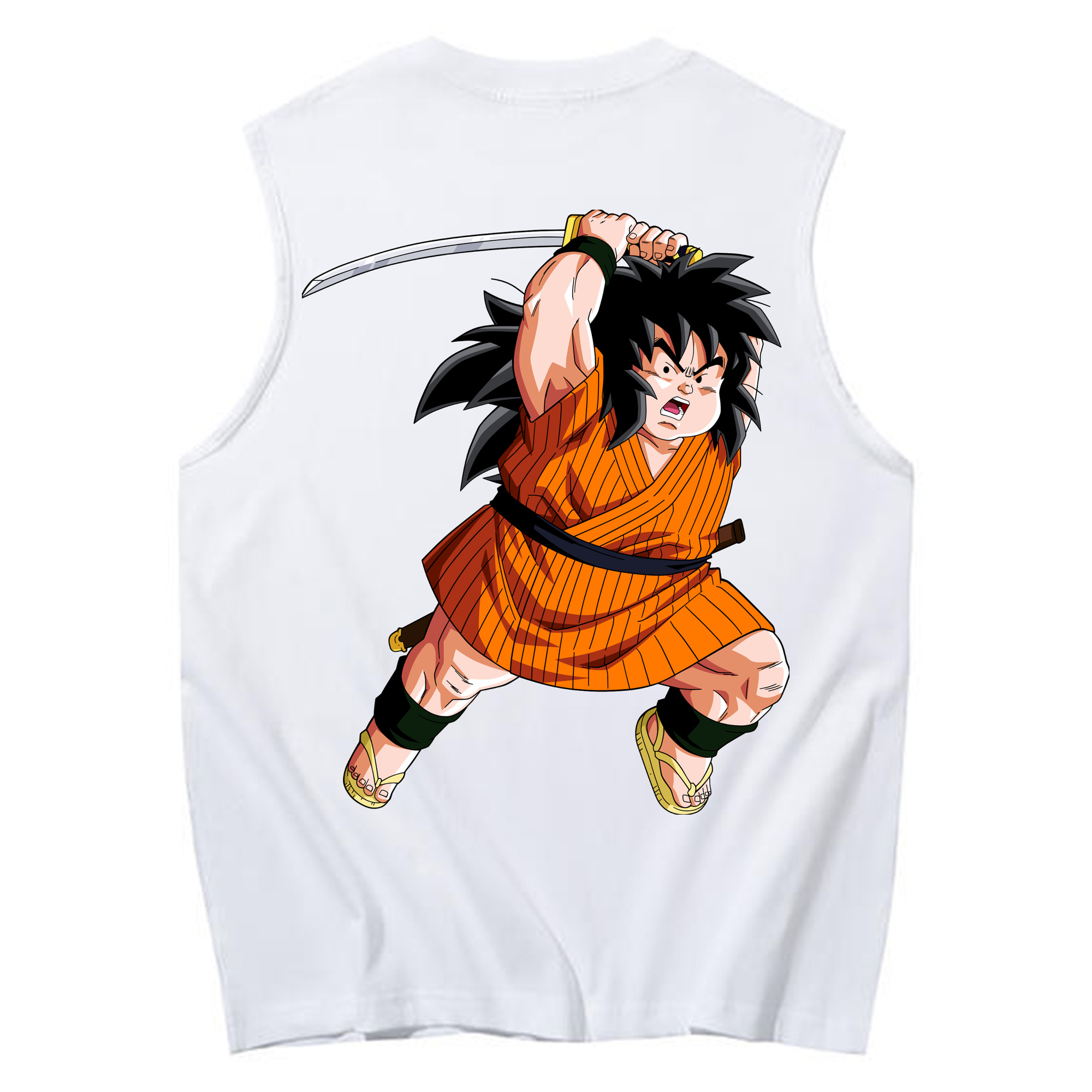 （画像用） ドラゴンボール やじろべえ DRAGON BALL Yajirobe コットン100％タンクトップ（背面プリント）