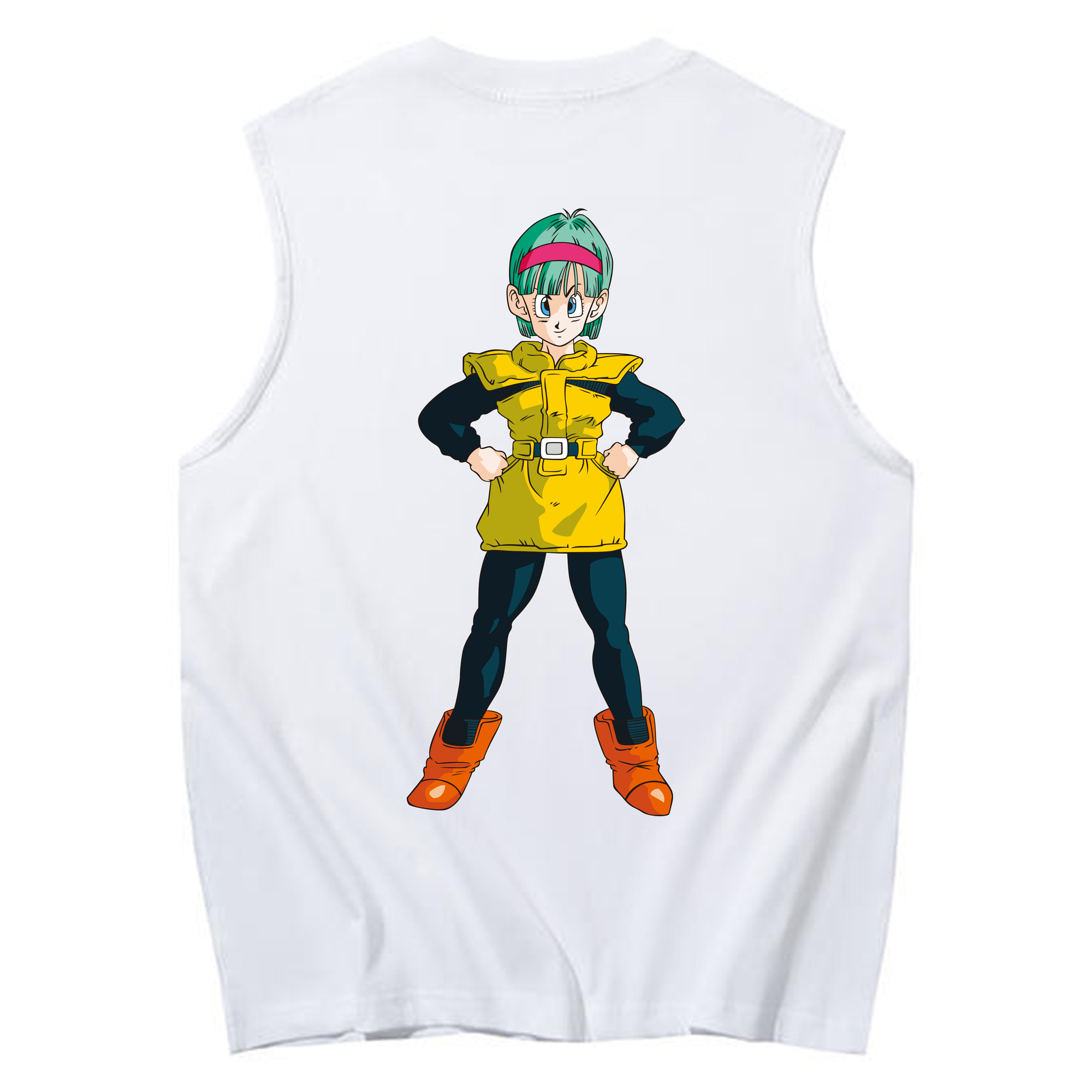 （画像用） ドラゴンボール ブルマ DRAGON BALL Bulma コットン100％タンクトップ（背面プリント）