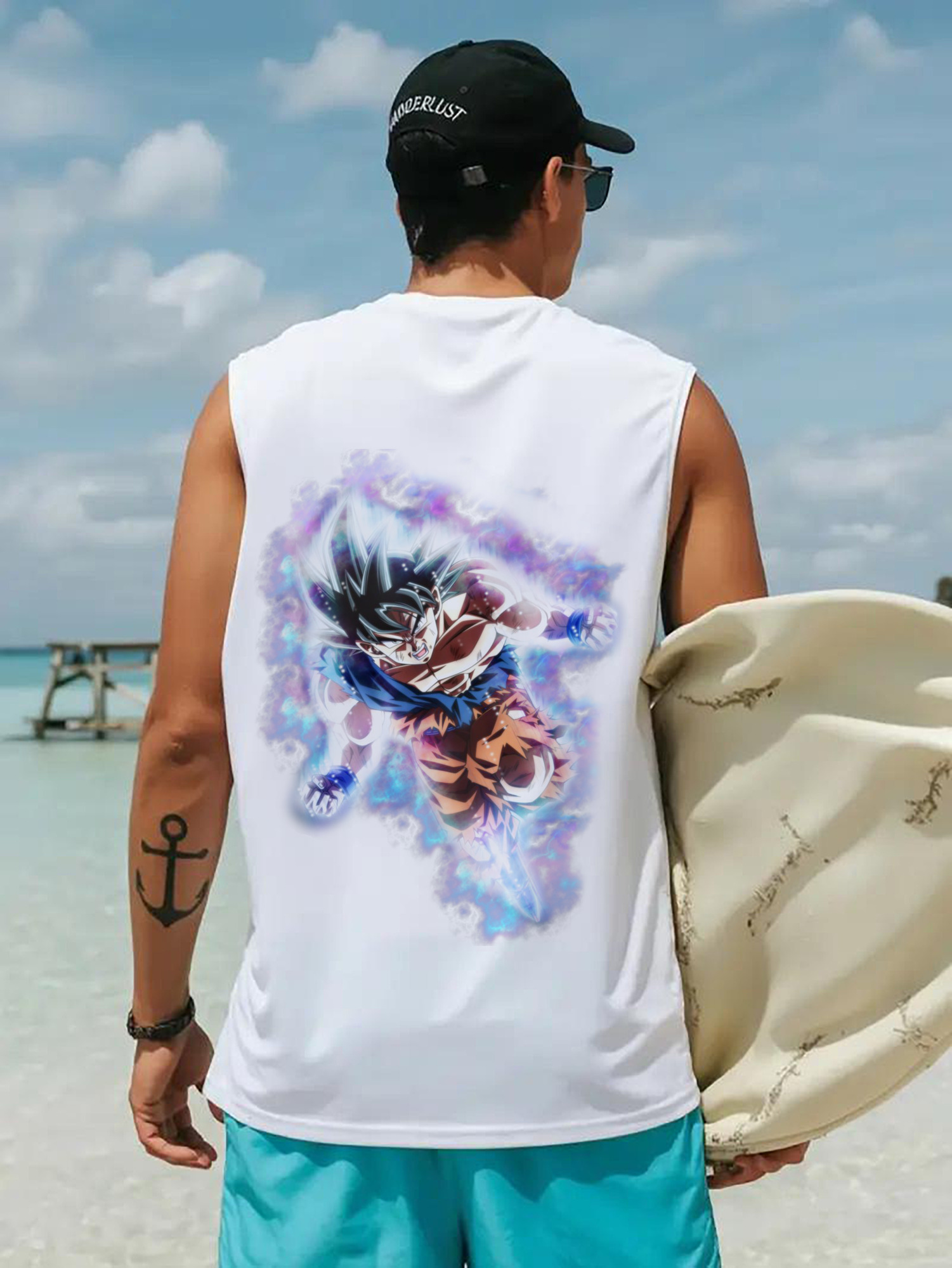 ドラゴンボール 孫悟空（そん ごくう）Son Goku カカロット DRAGON BALL Kakarotto コットン100％タンクトップ（背面プリント）