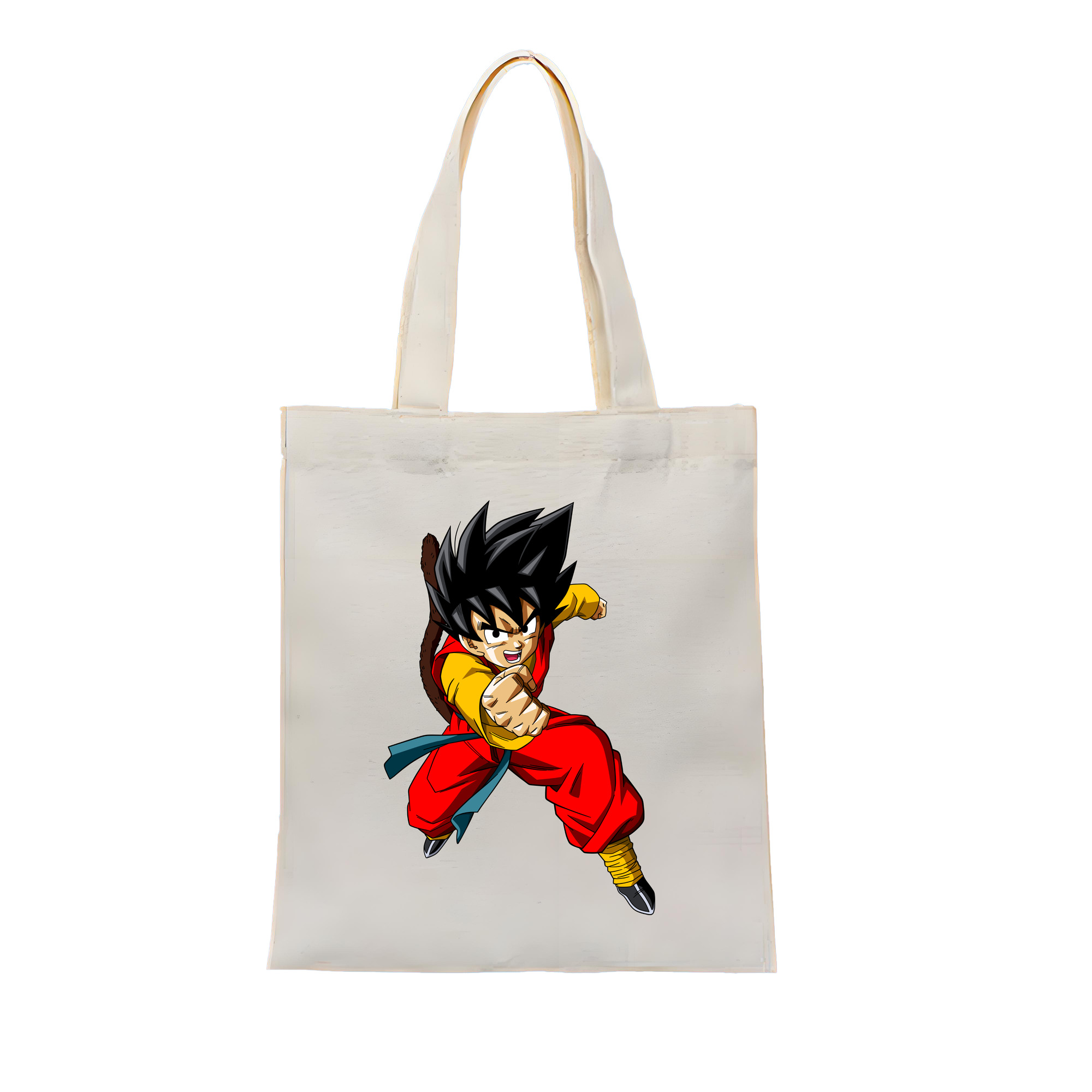 （画像用） ドラゴンボール 孫悟空（そん ごくう）Son Goku カカロット DRAGON BALL Kakarotto 縦型キャンバス生地手提げバッグ　トートバッグ