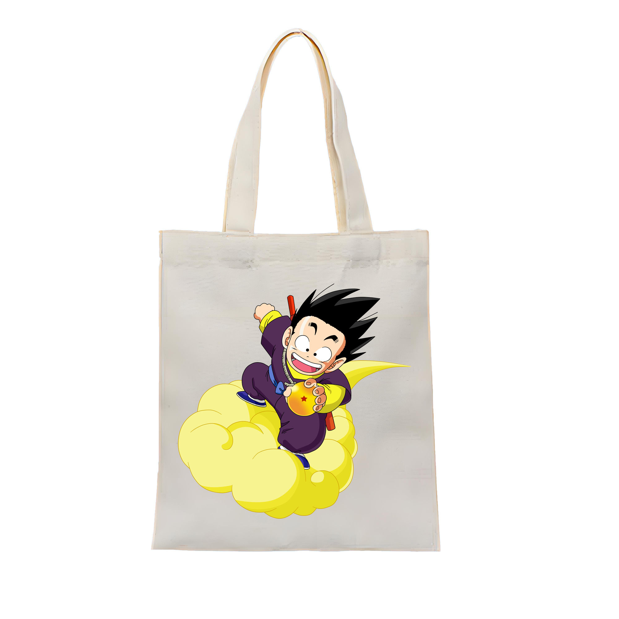 （画像用） ドラゴンボール 孫悟空（そん ごくう）Son Goku カカロット DRAGON BALL Kakarotto 縦型キャンバス生地手提げバッグ　トートバッグ