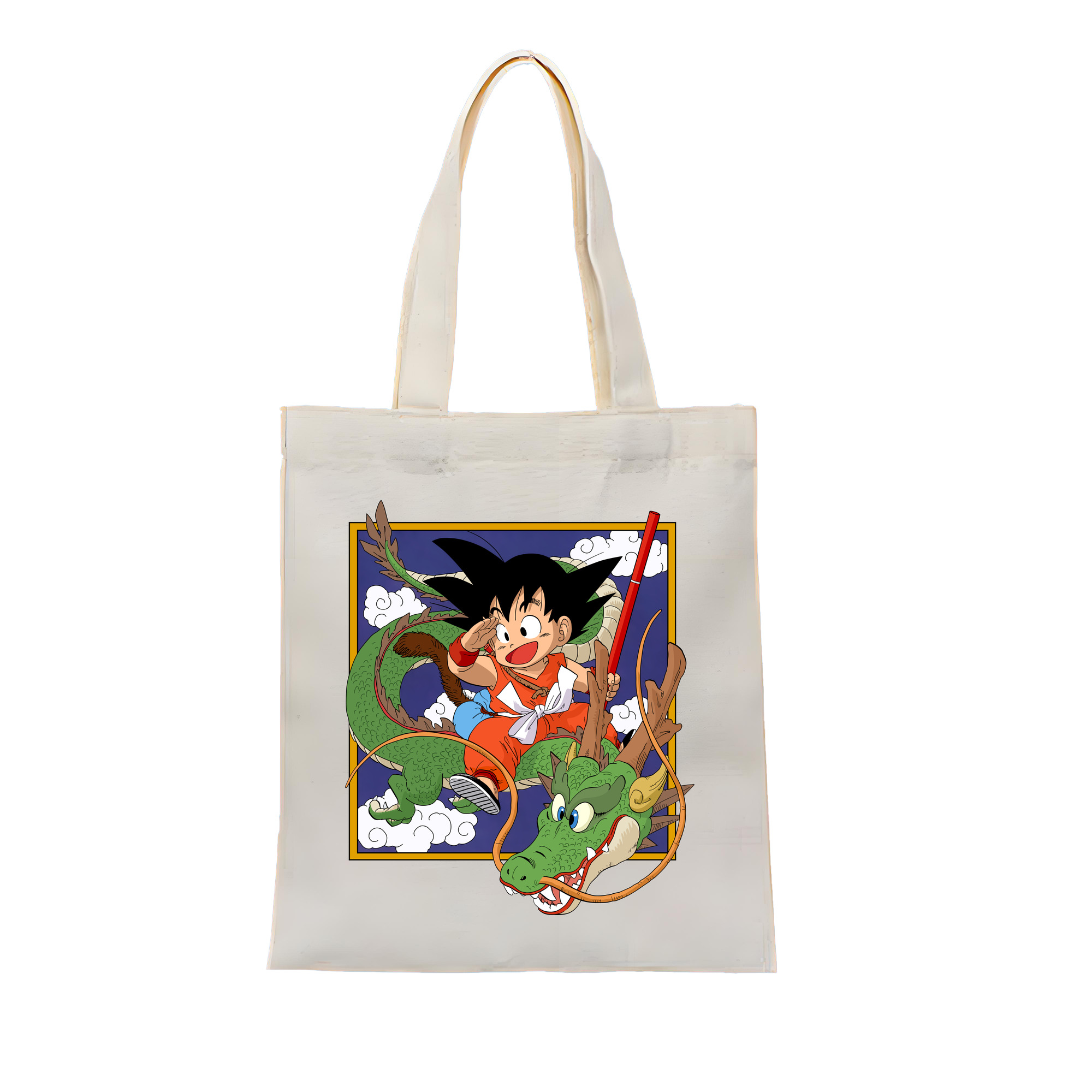 （画像用） ドラゴンボール 孫悟空（そん ごくう）Son Goku カカロット DRAGON BALL Kakarotto 縦型キャンバス生地手提げバッグ　トートバッグ