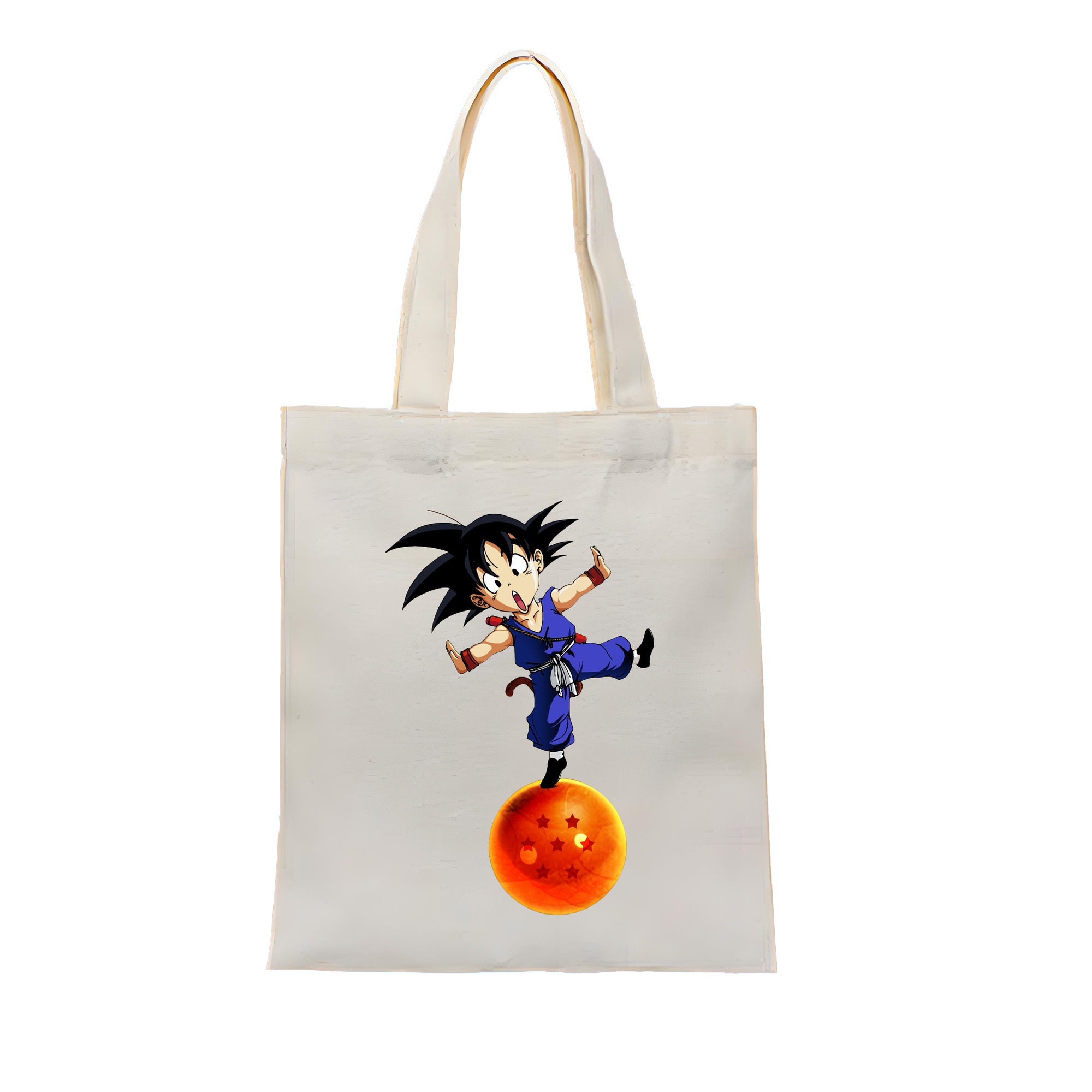 （画像用） ドラゴンボール 孫悟空（そん ごくう）Son Goku カカロット DRAGON BALL Kakarotto 縦型キャンバス生地手提げバッグ　トートバッグ