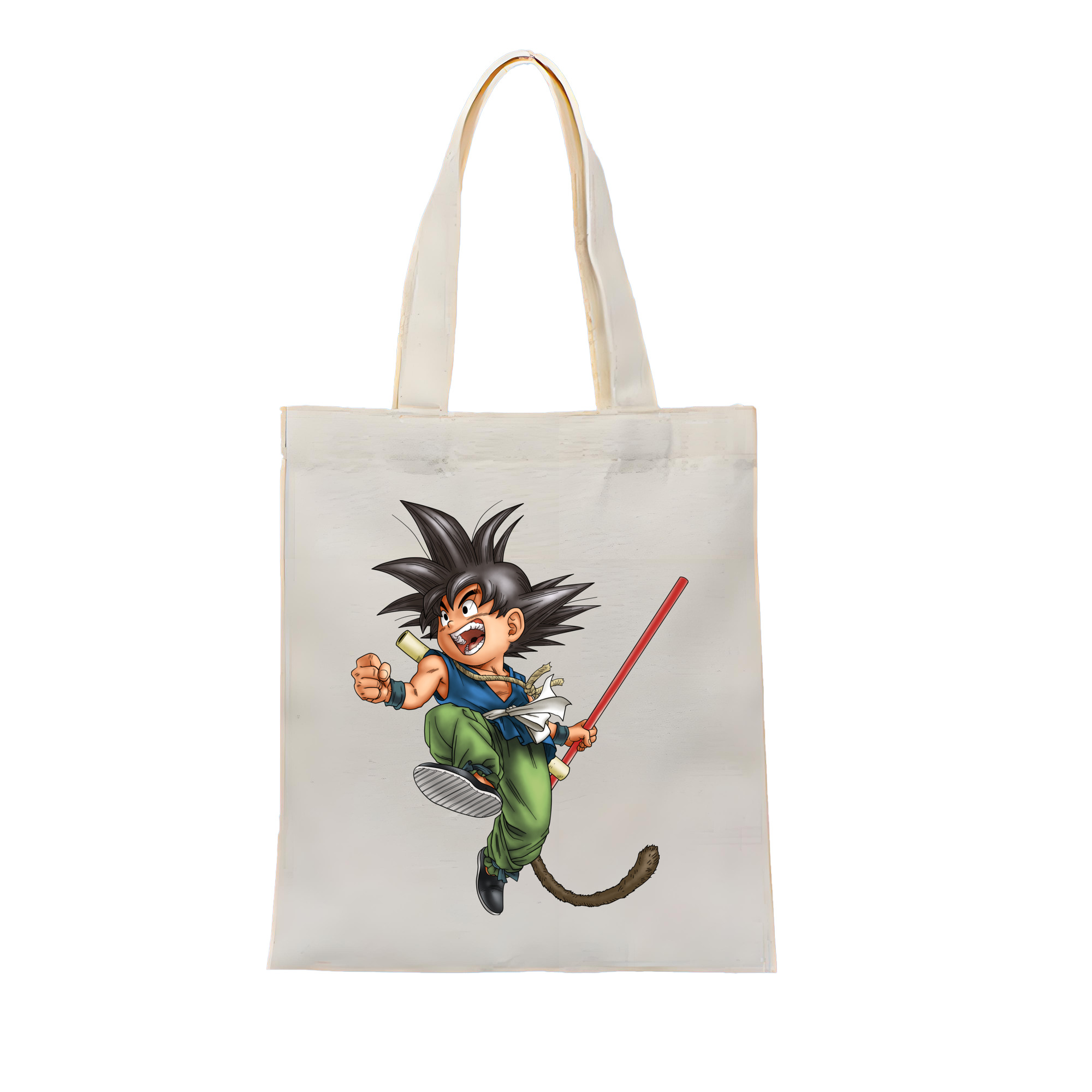 （画像用） ドラゴンボール 孫悟空（そん ごくう）Son Goku カカロット DRAGON BALL Kakarotto 縦型キャンバス生地手提げバッグ　トートバッグ