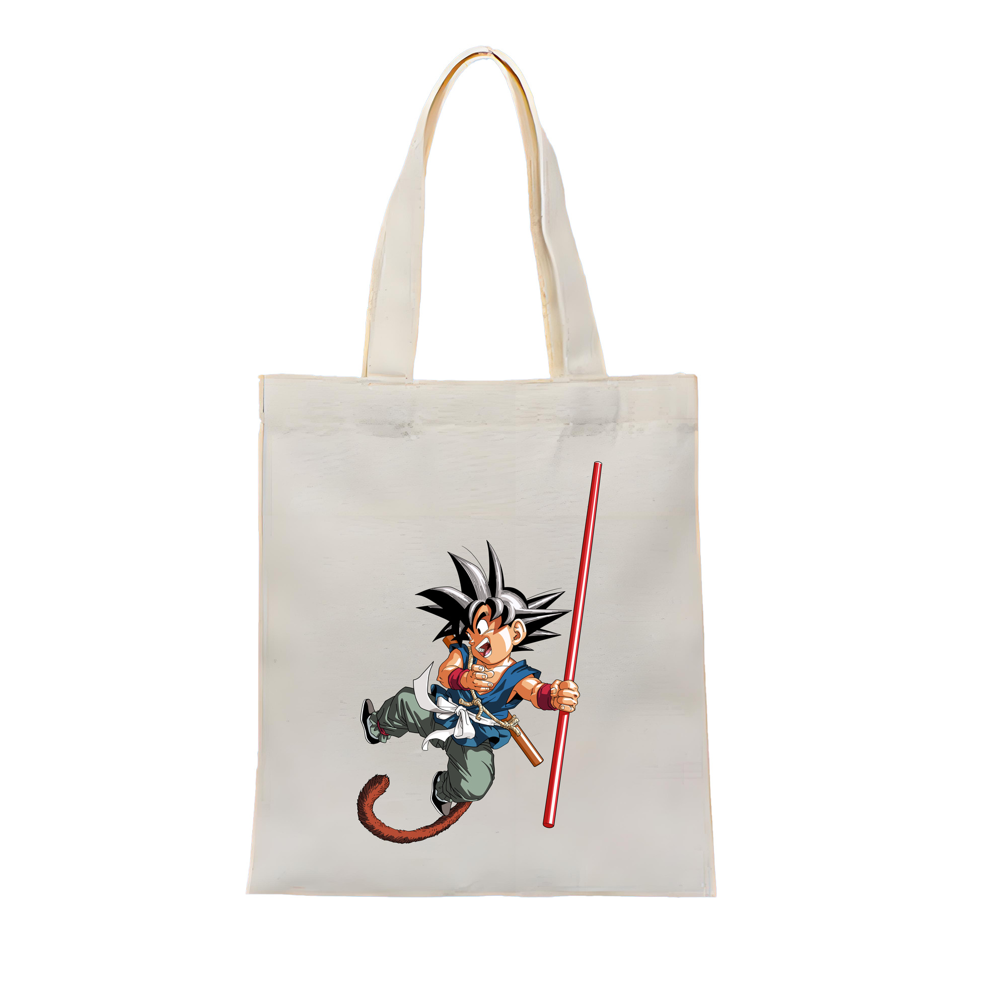 （画像用） ドラゴンボール 孫悟空（そん ごくう）Son Goku カカロット DRAGON BALL Kakarotto 縦型キャンバス生地手提げバッグ　トートバッグ