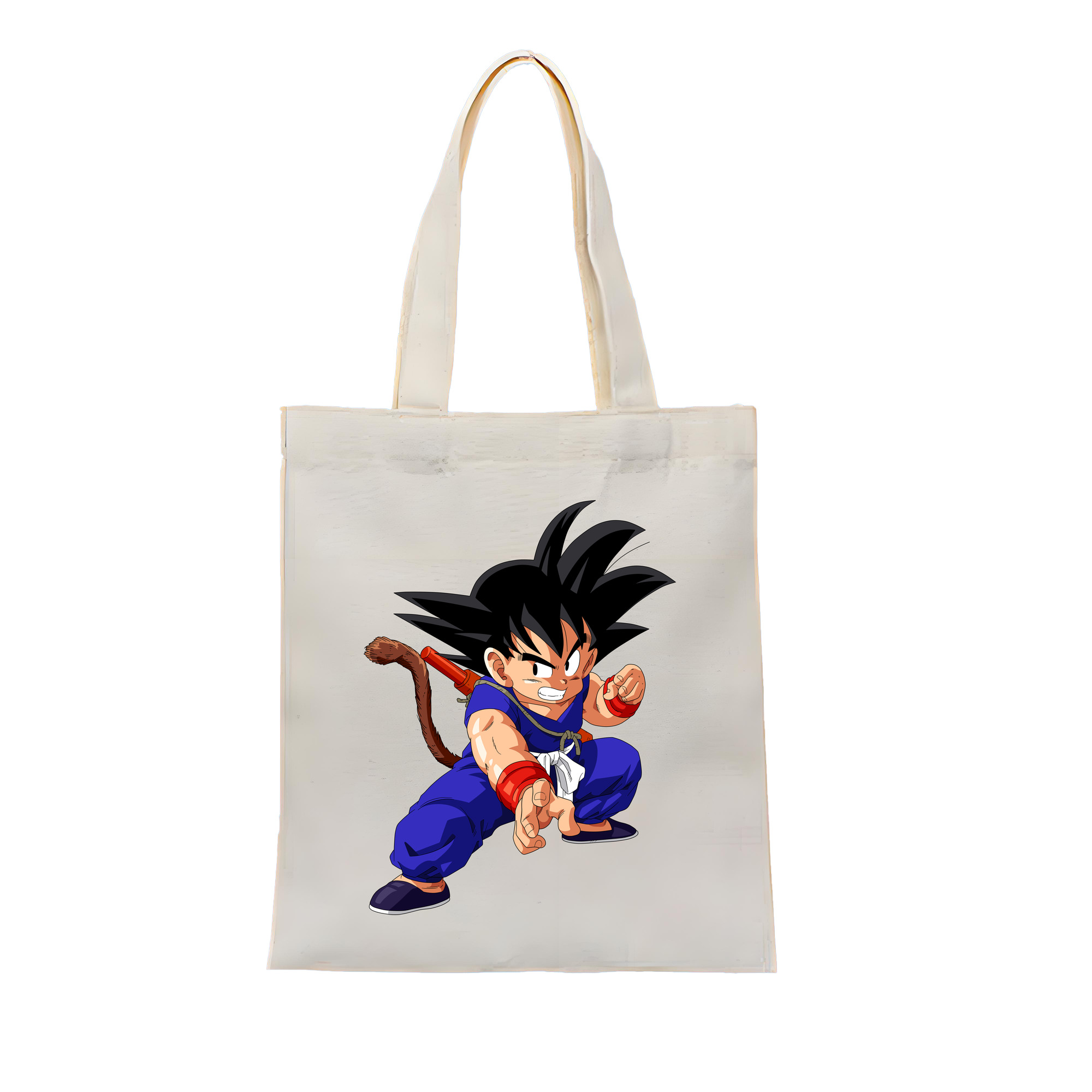 （画像用） ドラゴンボール 孫悟空（そん ごくう）Son Goku カカロット DRAGON BALL Kakarotto 縦型キャンバス生地手提げバッグ　トートバッグ