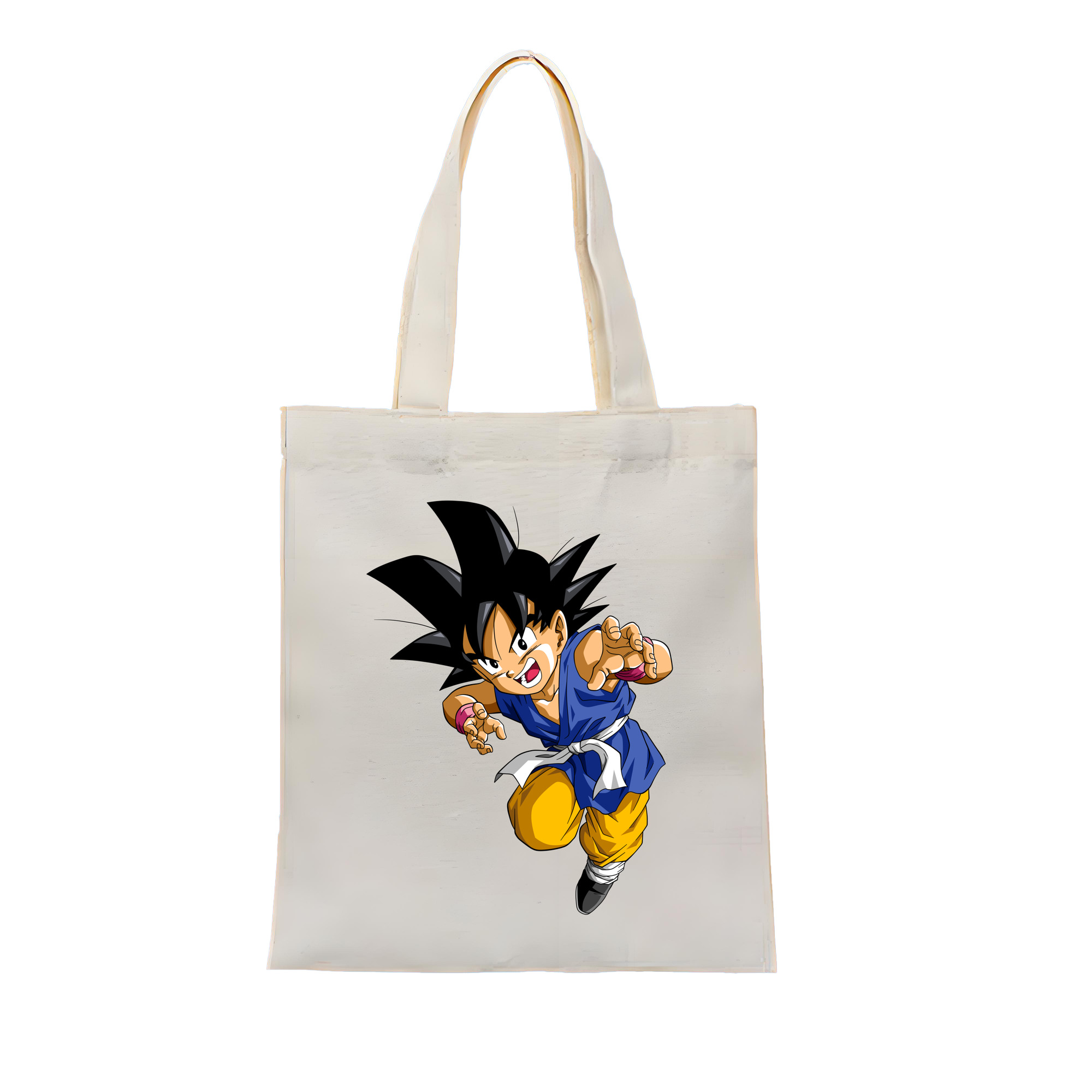 （画像用） ドラゴンボール 孫悟空（そん ごくう）Son Goku カカロット DRAGON BALL Kakarotto 縦型キャンバス生地手提げバッグ　トートバッグ