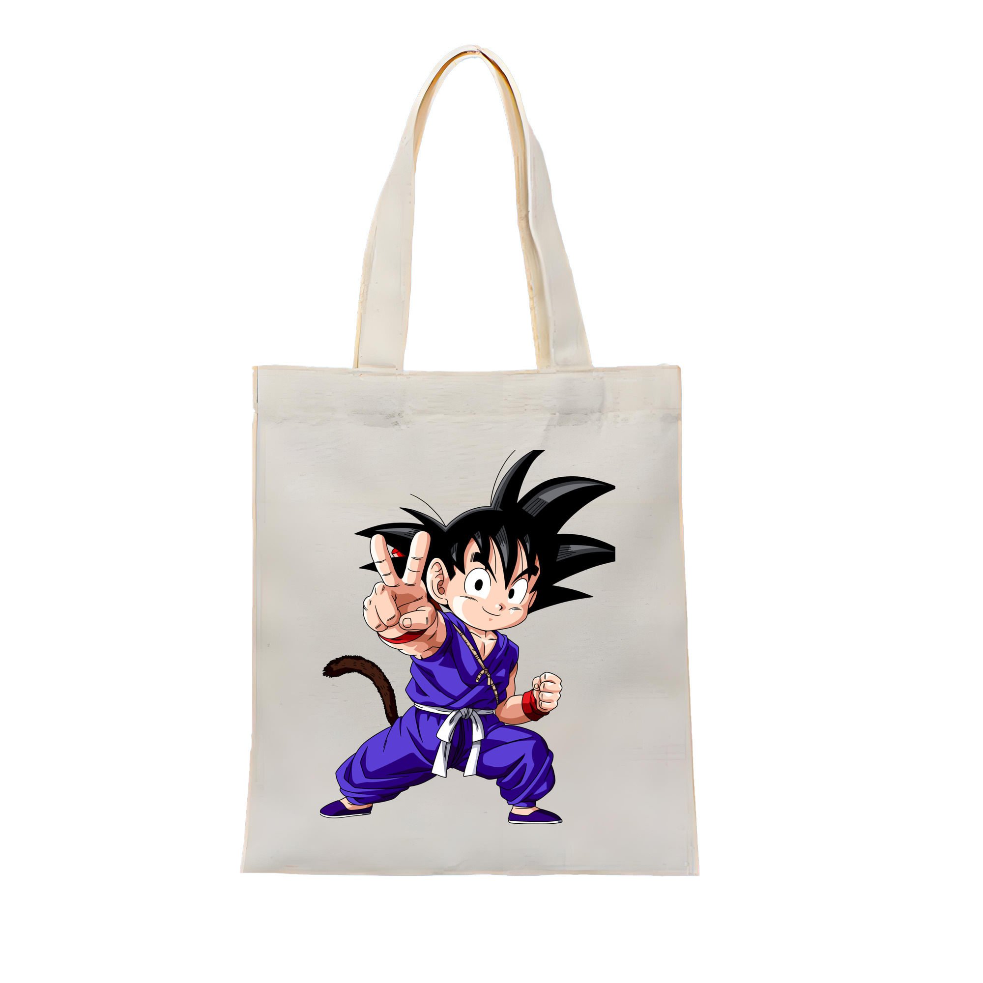 （画像用） ドラゴンボール 孫悟空（そん ごくう）Son Goku カカロット DRAGON BALL Kakarotto 縦型キャンバス生地手提げバッグ　トートバッグ
