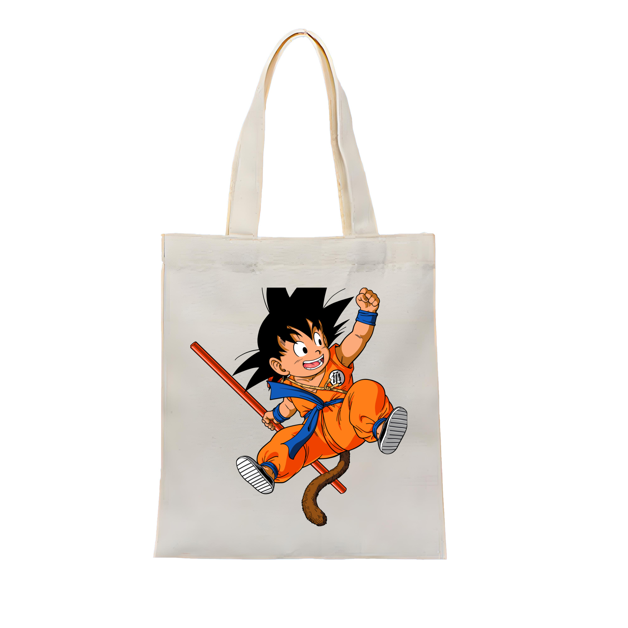 （画像用） ドラゴンボール 孫悟空（そん ごくう）Son Goku カカロット DRAGON BALL Kakarotto 縦型キャンバス生地手提げバッグ　トートバッグ