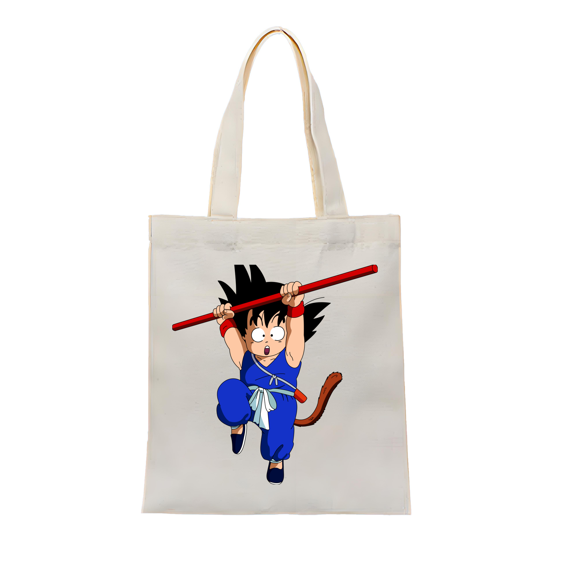 （画像用） ドラゴンボール 孫悟空（そん ごくう）Son Goku カカロット DRAGON BALL Kakarotto 縦型キャンバス生地手提げバッグ　トートバッグ