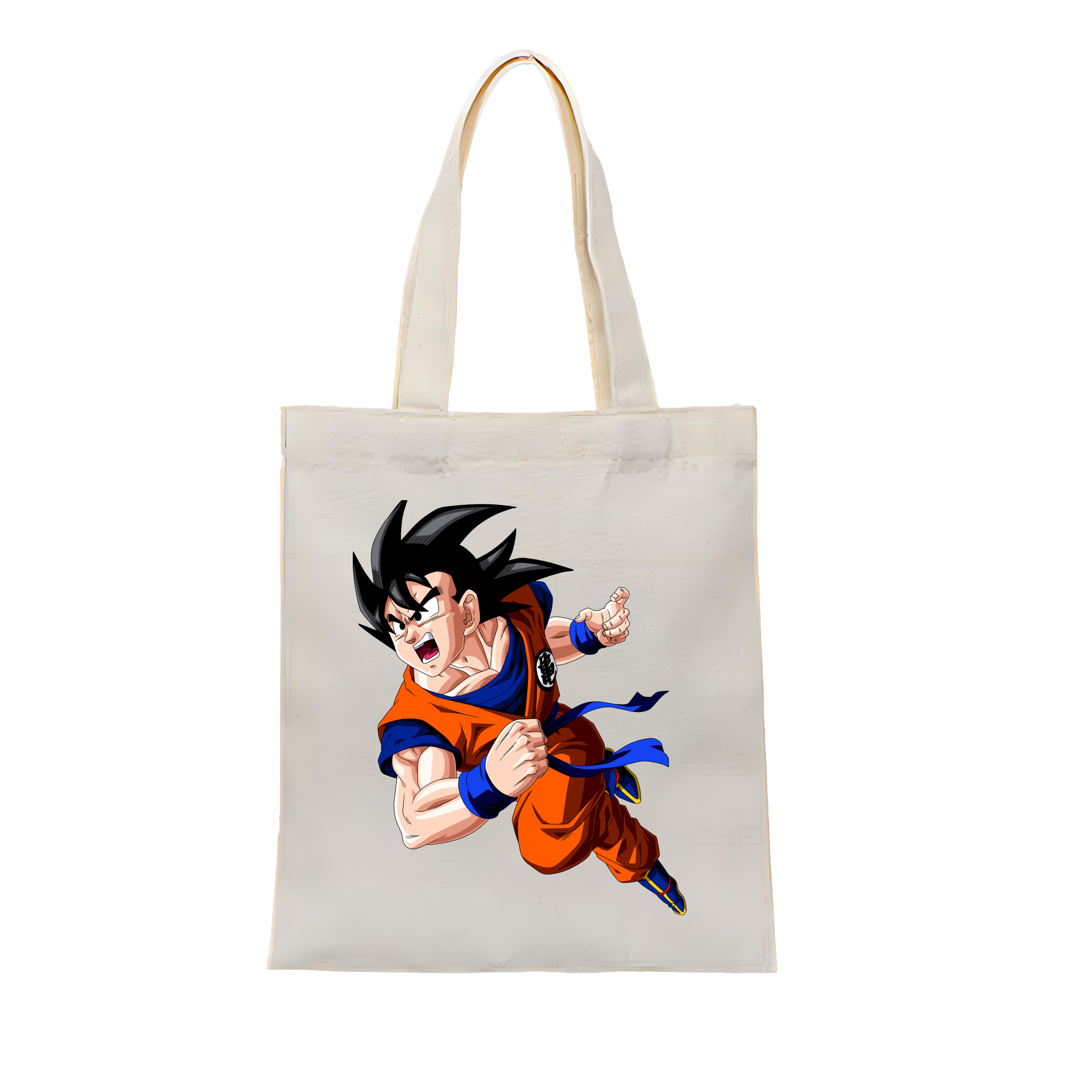 （画像用） ドラゴンボール 孫悟空（そん ごくう）Son Goku カカロット DRAGON BALL Kakarotto 縦型キャンバス生地手提げバッグ　トートバッグ