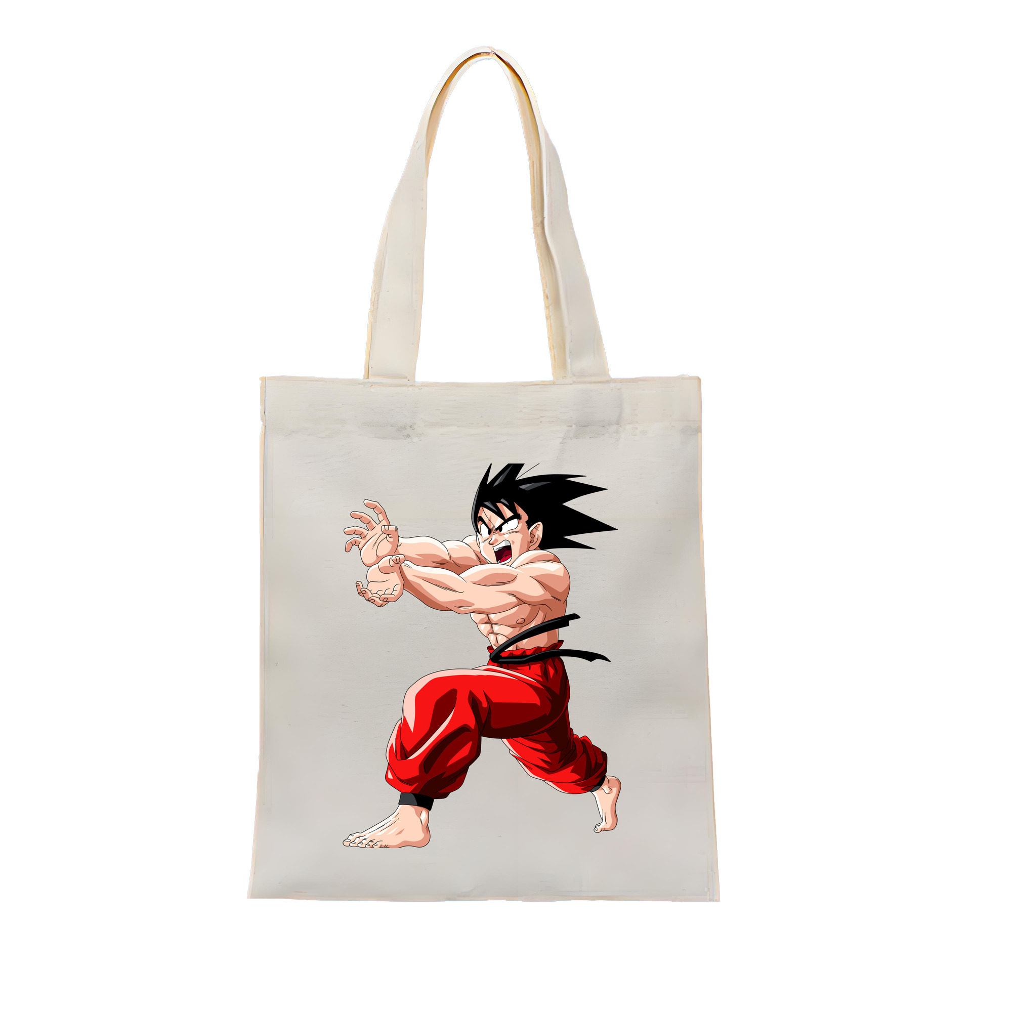 （画像用） ドラゴンボール 孫悟空（そん ごくう）Son Goku カカロット DRAGON BALL Kakarotto 縦型キャンバス生地手提げバッグ　トートバッグ