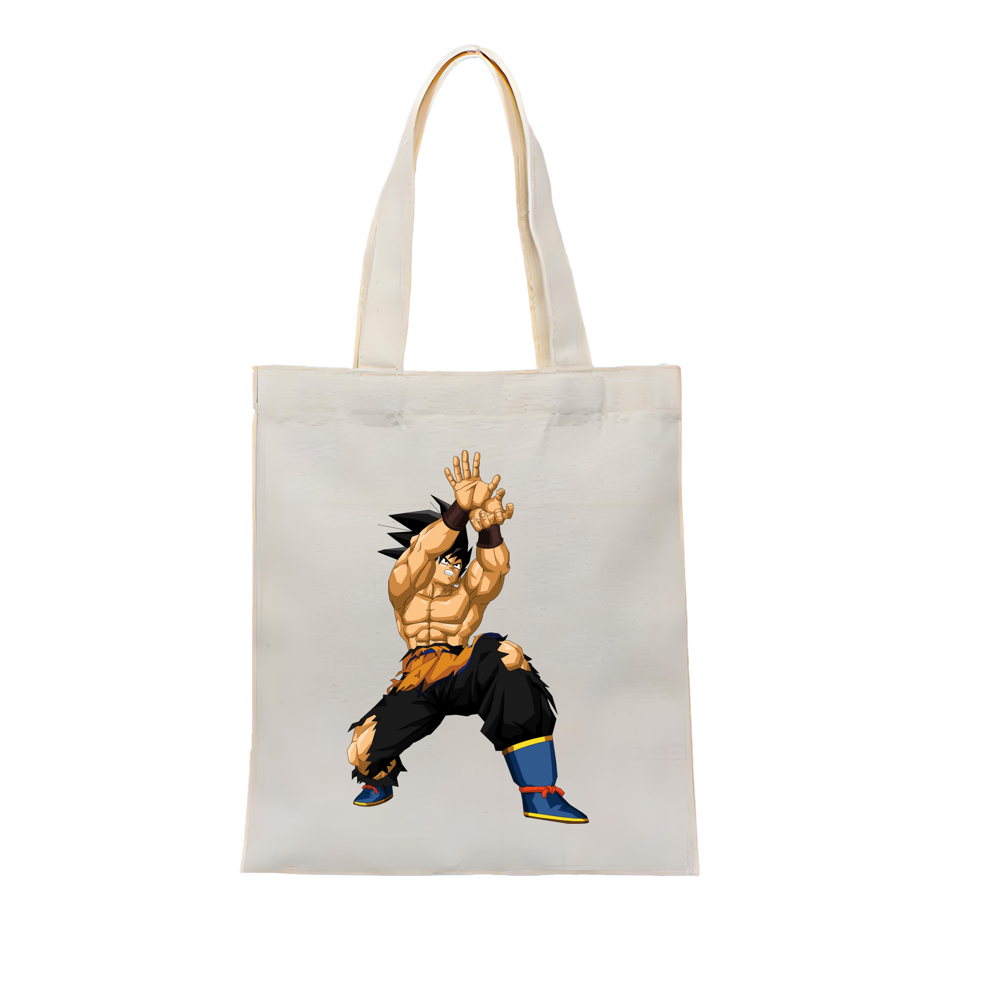 （画像用） ドラゴンボール 孫悟空（そん ごくう）Son Goku カカロット DRAGON BALL Kakarotto 縦型キャンバス生地手提げバッグ　トートバッグ