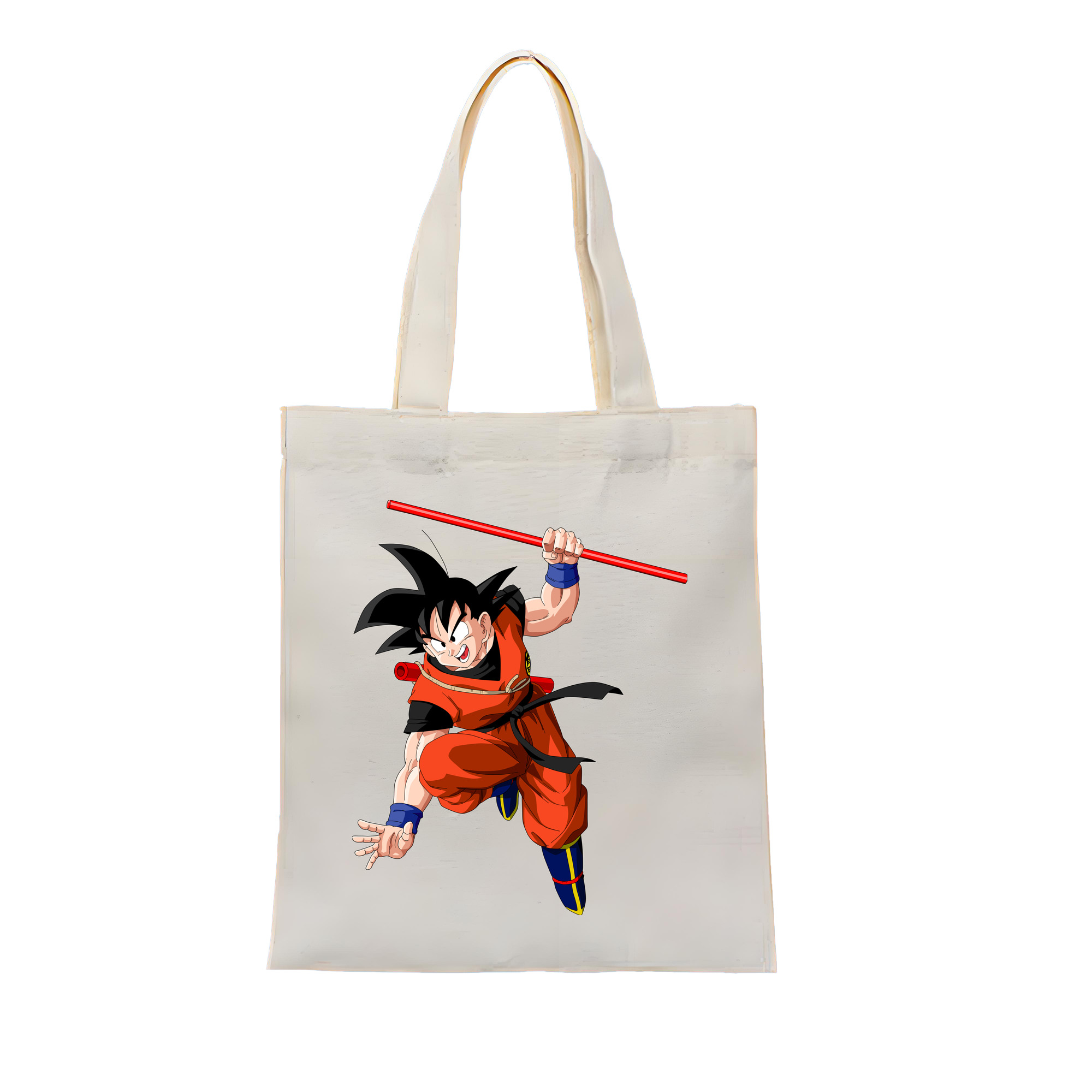 （画像用） ドラゴンボール 孫悟空（そん ごくう）Son Goku カカロット DRAGON BALL Kakarotto 縦型キャンバス生地手提げバッグ　トートバッグ