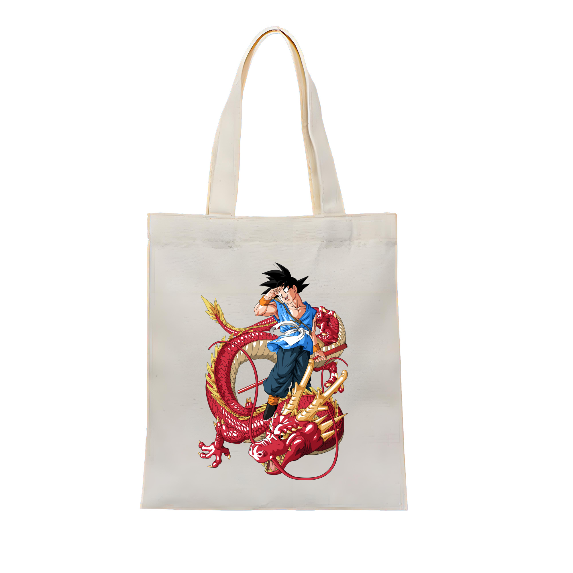 （画像用） ドラゴンボール 孫悟空（そん ごくう）Son Goku カカロット DRAGON BALL Kakarotto 縦型キャンバス生地手提げバッグ　トートバッグ