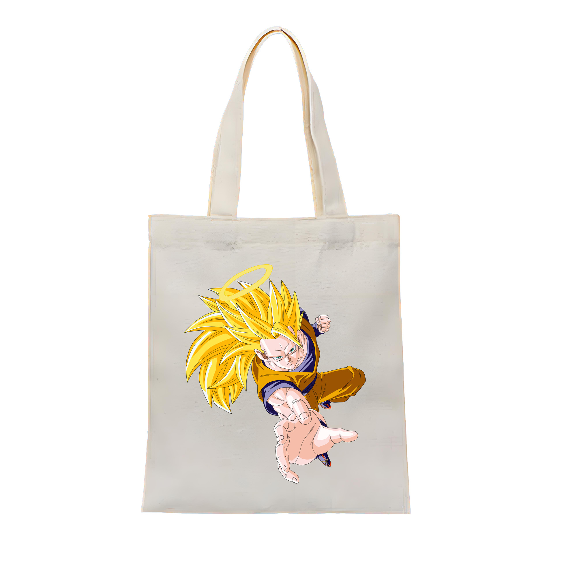 （画像用） ドラゴンボール 孫悟空（そん ごくう）Son Goku カカロット DRAGON BALL Kakarotto 縦型キャンバス生地手提げバッグ　トートバッグ