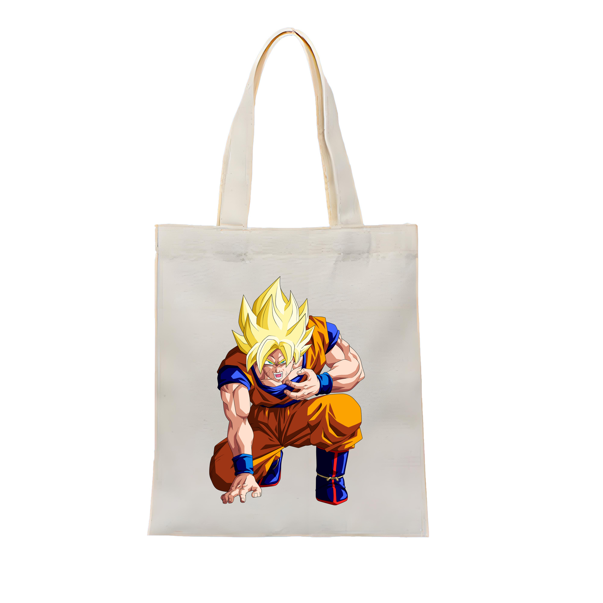 （画像用） ドラゴンボール 孫悟空（そん ごくう）Son Goku カカロット DRAGON BALL Kakarotto 縦型キャンバス生地手提げバッグ　トートバッグ