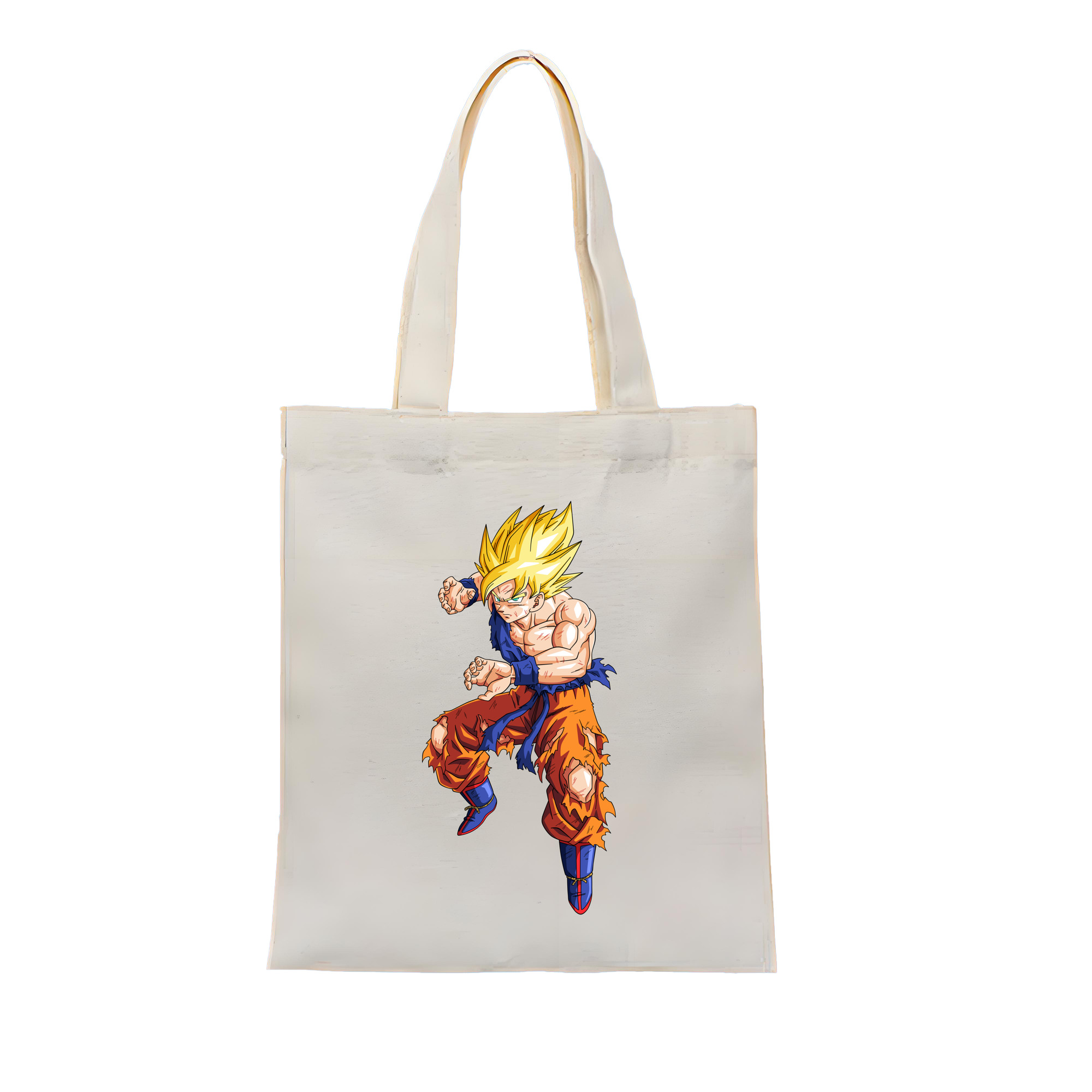（画像用） ドラゴンボール 孫悟空（そん ごくう）Son Goku カカロット DRAGON BALL Kakarotto 縦型キャンバス生地手提げバッグ　トートバッグ