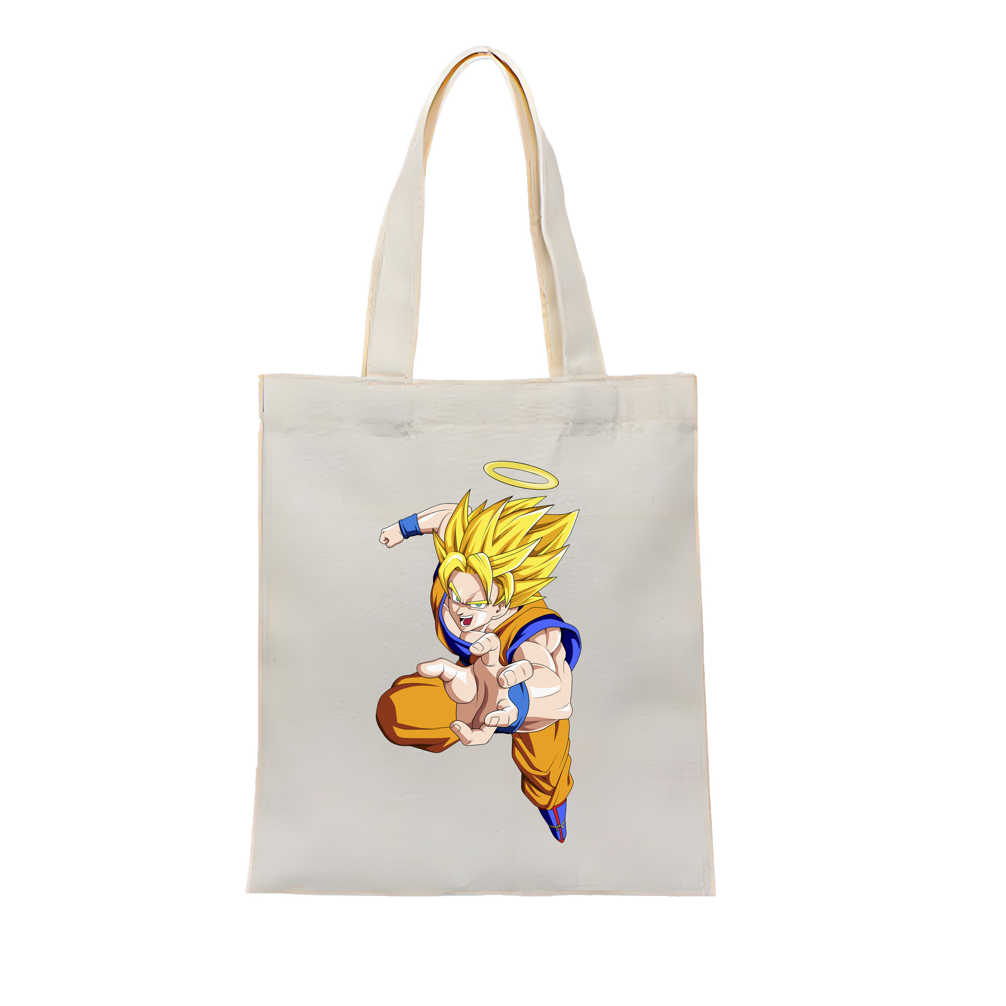 （画像用） ドラゴンボール 孫悟空（そん ごくう）Son Goku カカロット DRAGON BALL Kakarotto 縦型キャンバス生地手提げバッグ　トートバッグ