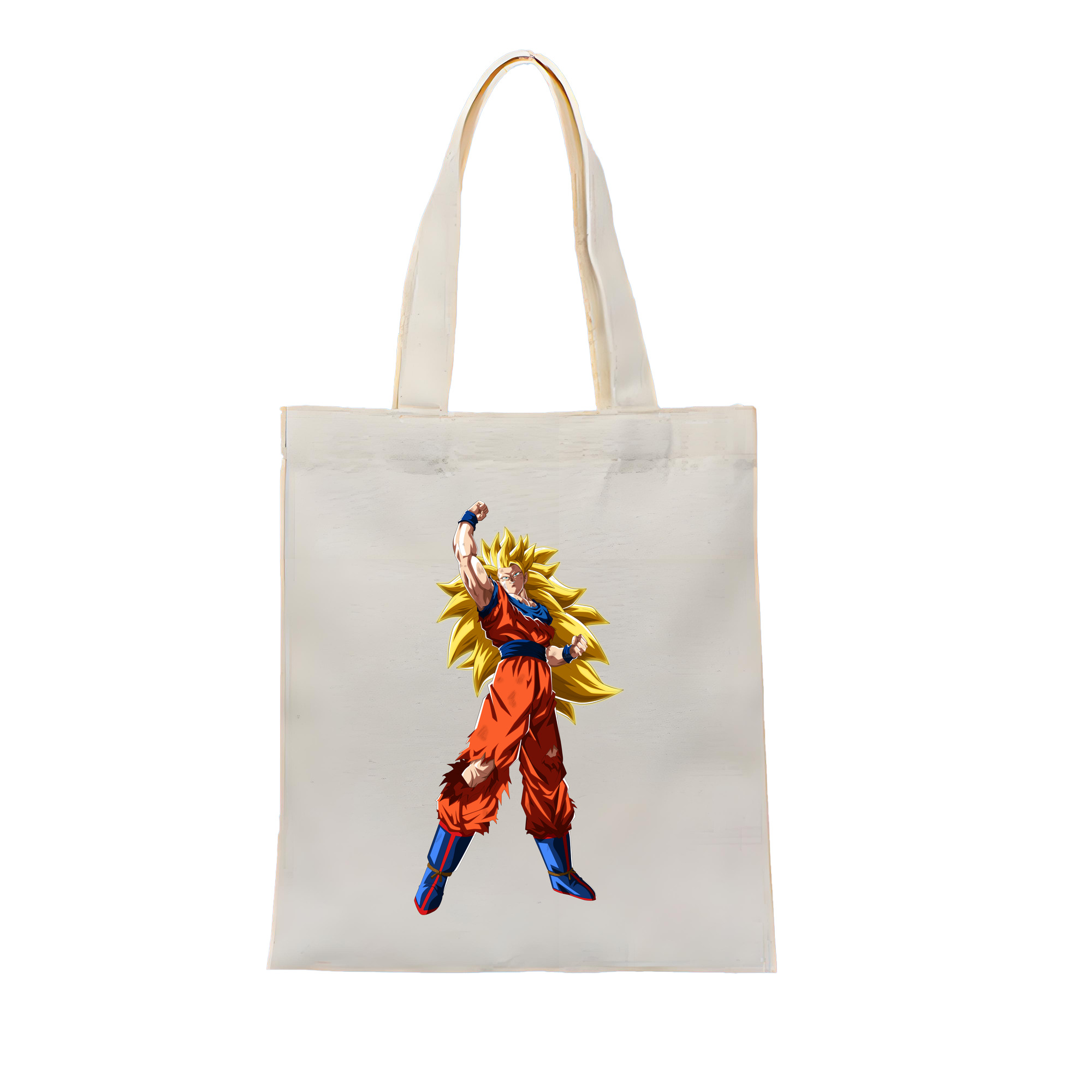 （画像用） ドラゴンボール 孫悟空（そん ごくう）Son Goku カカロット DRAGON BALL Kakarotto 縦型キャンバス生地手提げバッグ　トートバッグ