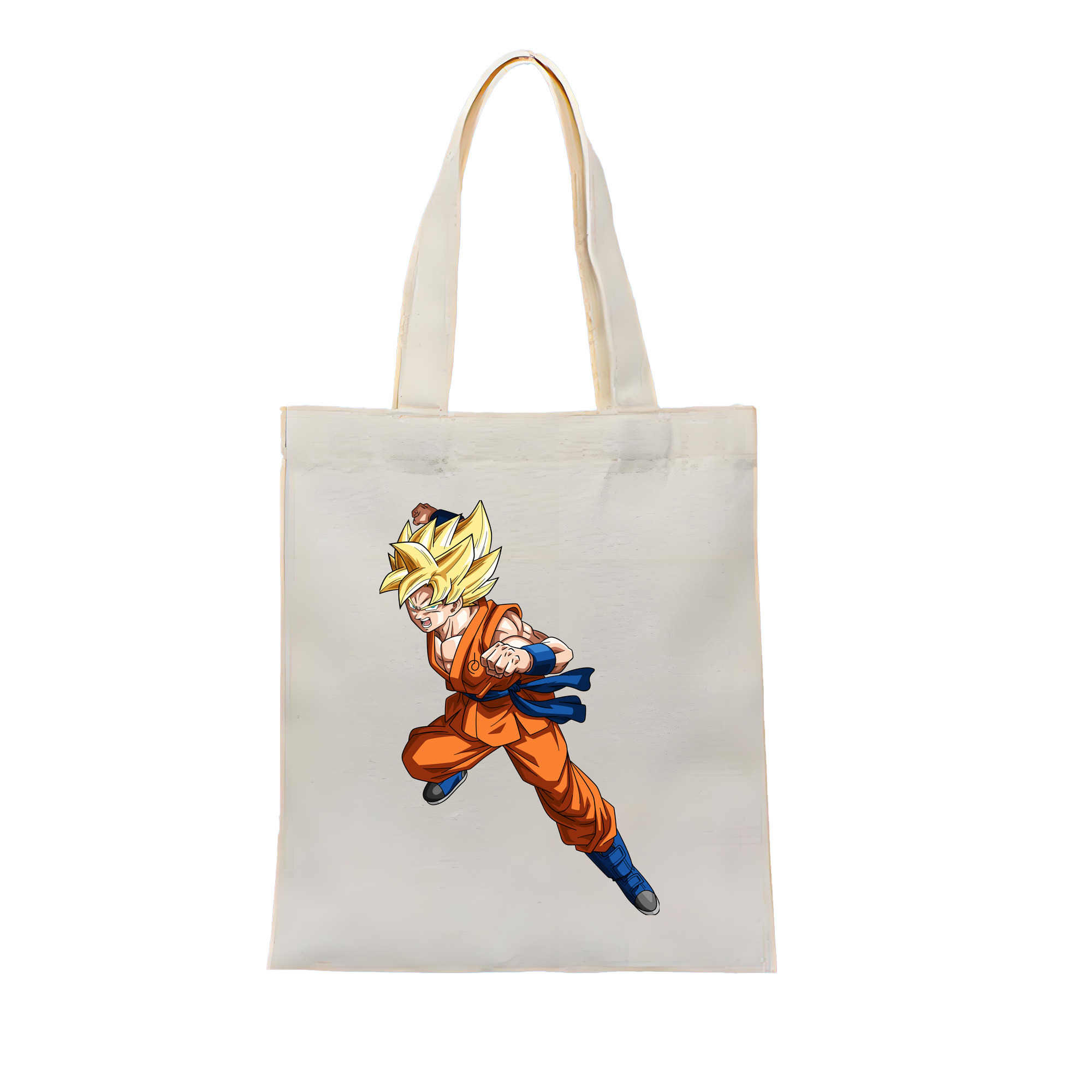 （画像用） ドラゴンボール 孫悟空（そん ごくう）Son Goku カカロット DRAGON BALL Kakarotto 縦型キャンバス生地手提げバッグ　トートバッグ