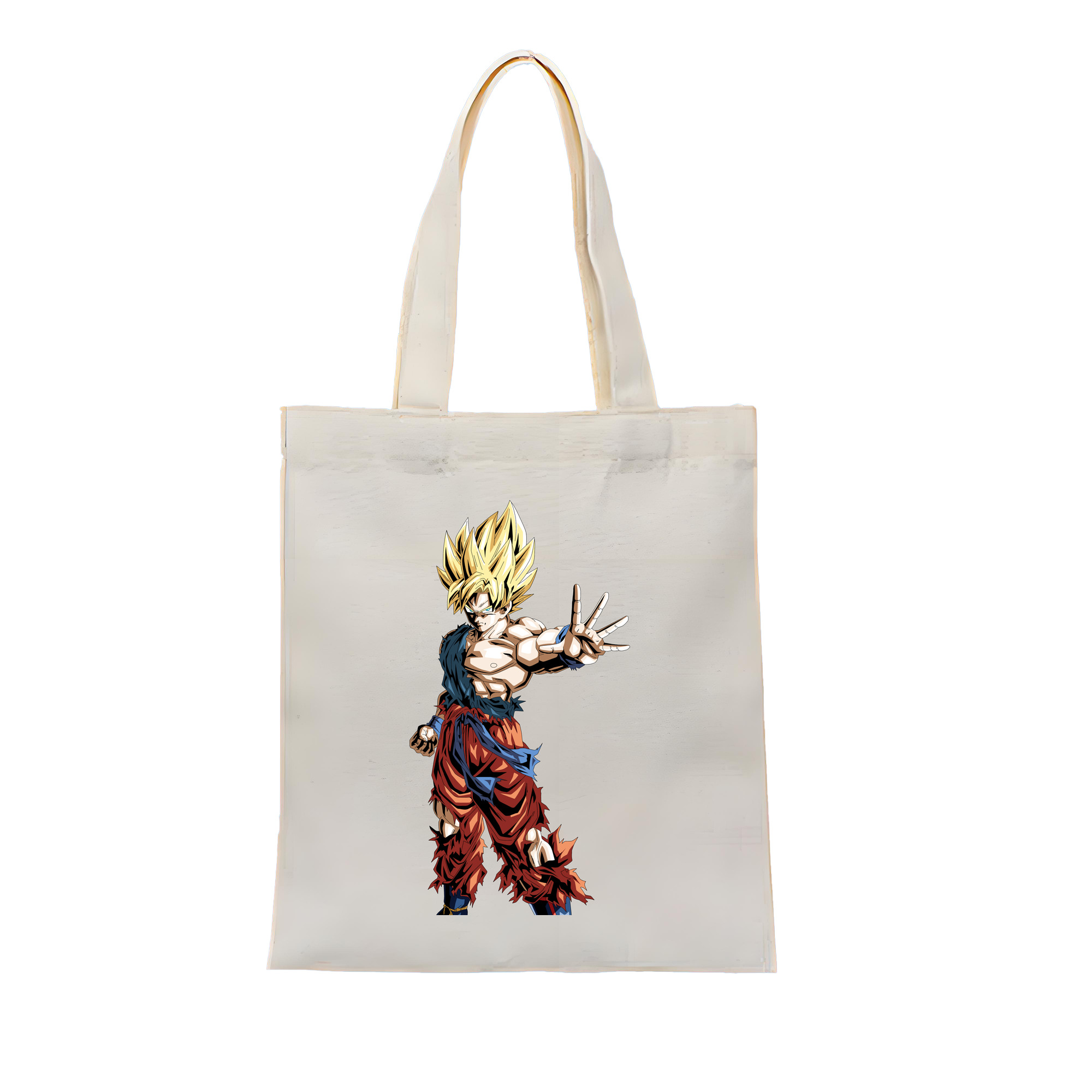 （画像用） ドラゴンボール 孫悟空（そん ごくう）Son Goku カカロット DRAGON BALL Kakarotto 縦型キャンバス生地手提げバッグ　トートバッグ