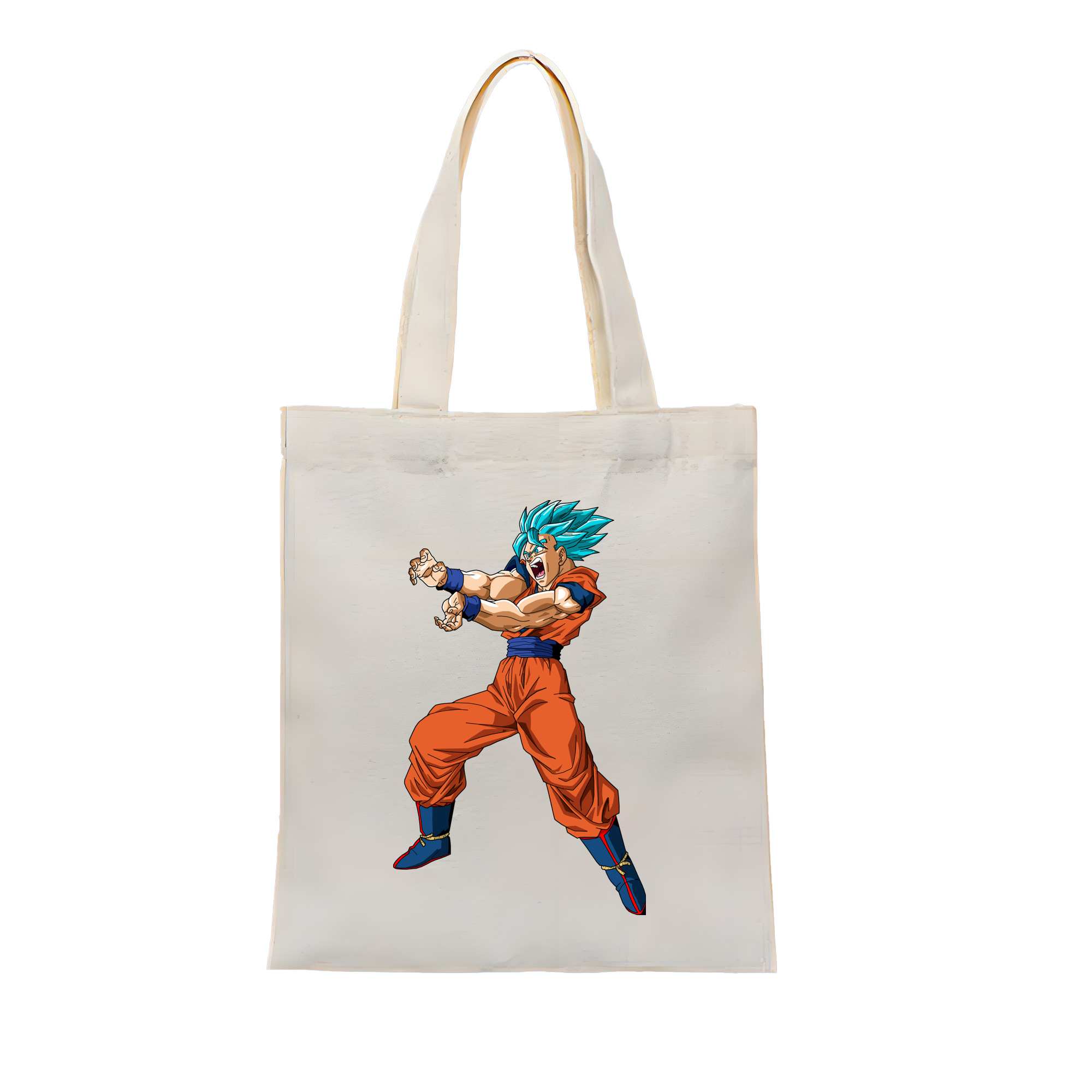 （画像用） ドラゴンボール 孫悟空（そん ごくう）Son Goku カカロット DRAGON BALL Kakarotto 縦型キャンバス生地手提げバッグ　トートバッグ