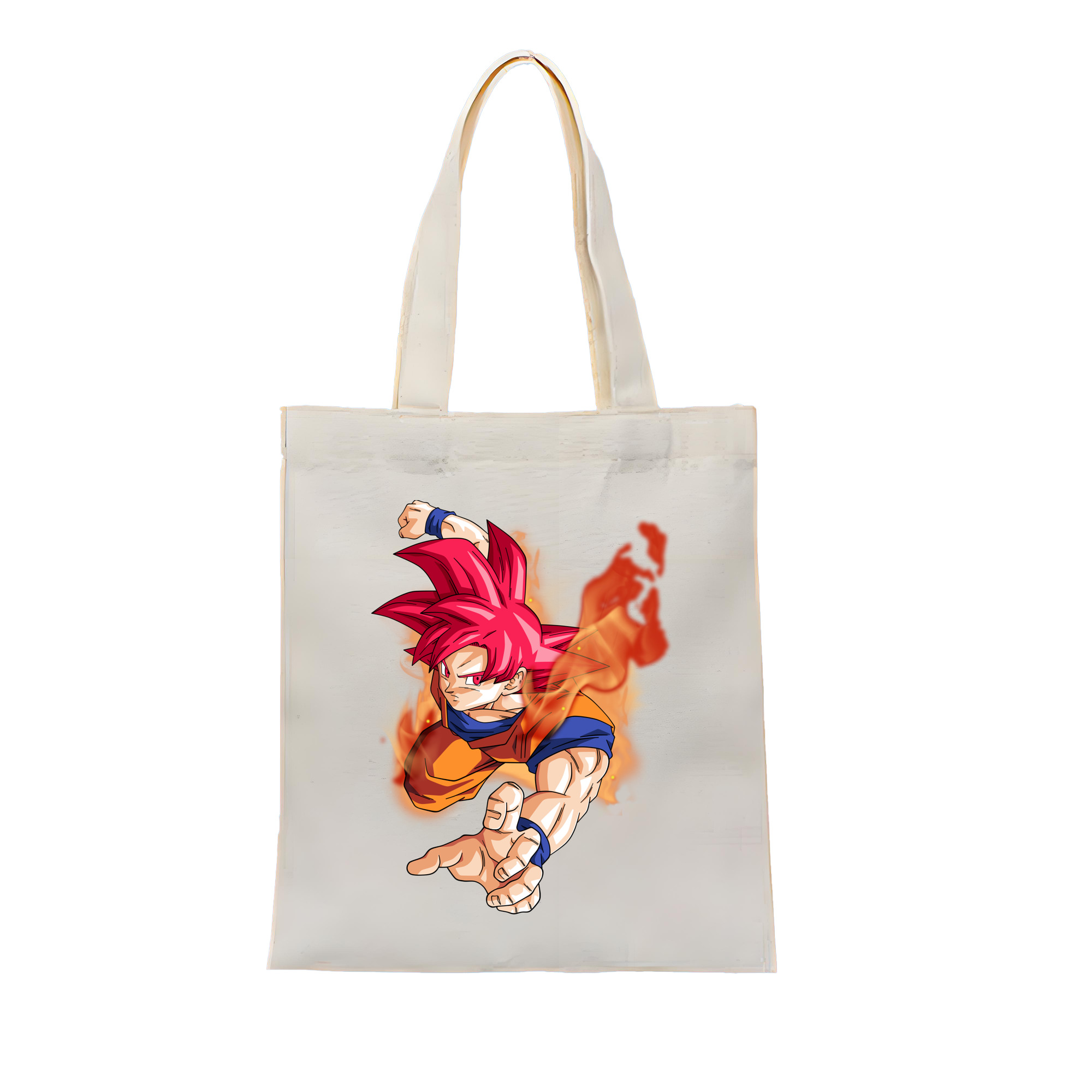 （画像用） ドラゴンボール 孫悟空（そん ごくう）Son Goku カカロット DRAGON BALL Kakarotto 縦型キャンバス生地手提げバッグ　トートバッグ