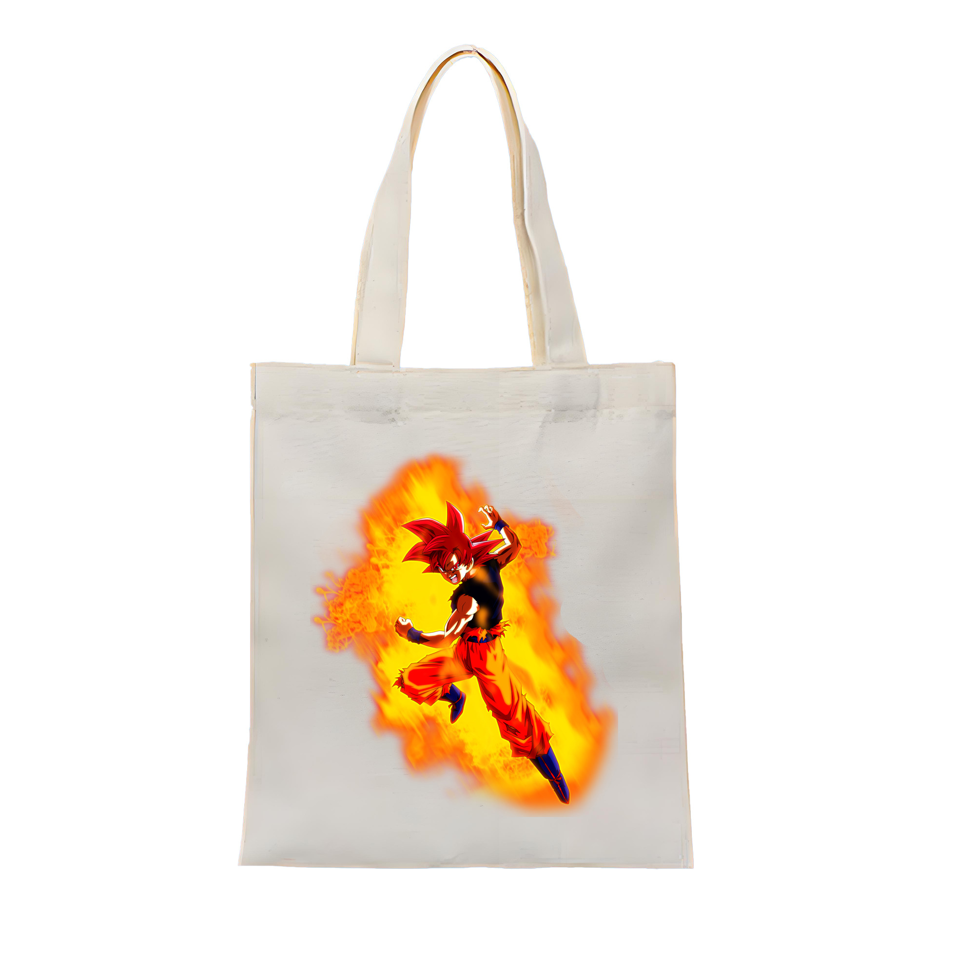 （画像用） ドラゴンボール 孫悟空（そん ごくう）Son Goku カカロット DRAGON BALL Kakarotto 縦型キャンバス生地手提げバッグ　トートバッグ