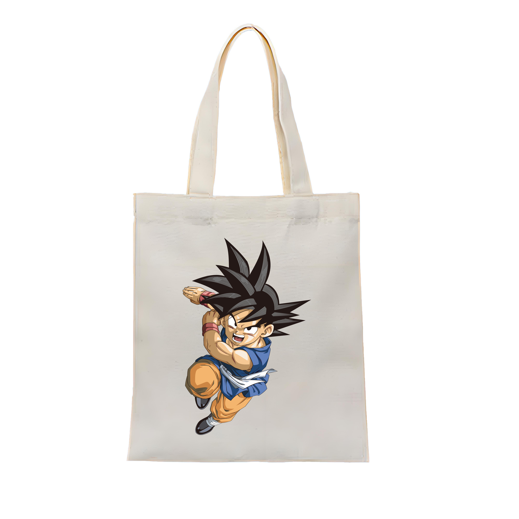 （画像用） ドラゴンボール 孫悟空（そん ごくう）Son Goku カカロット DRAGON BALL Kakarotto 縦型キャンバス生地手提げバッグ　トートバッグ