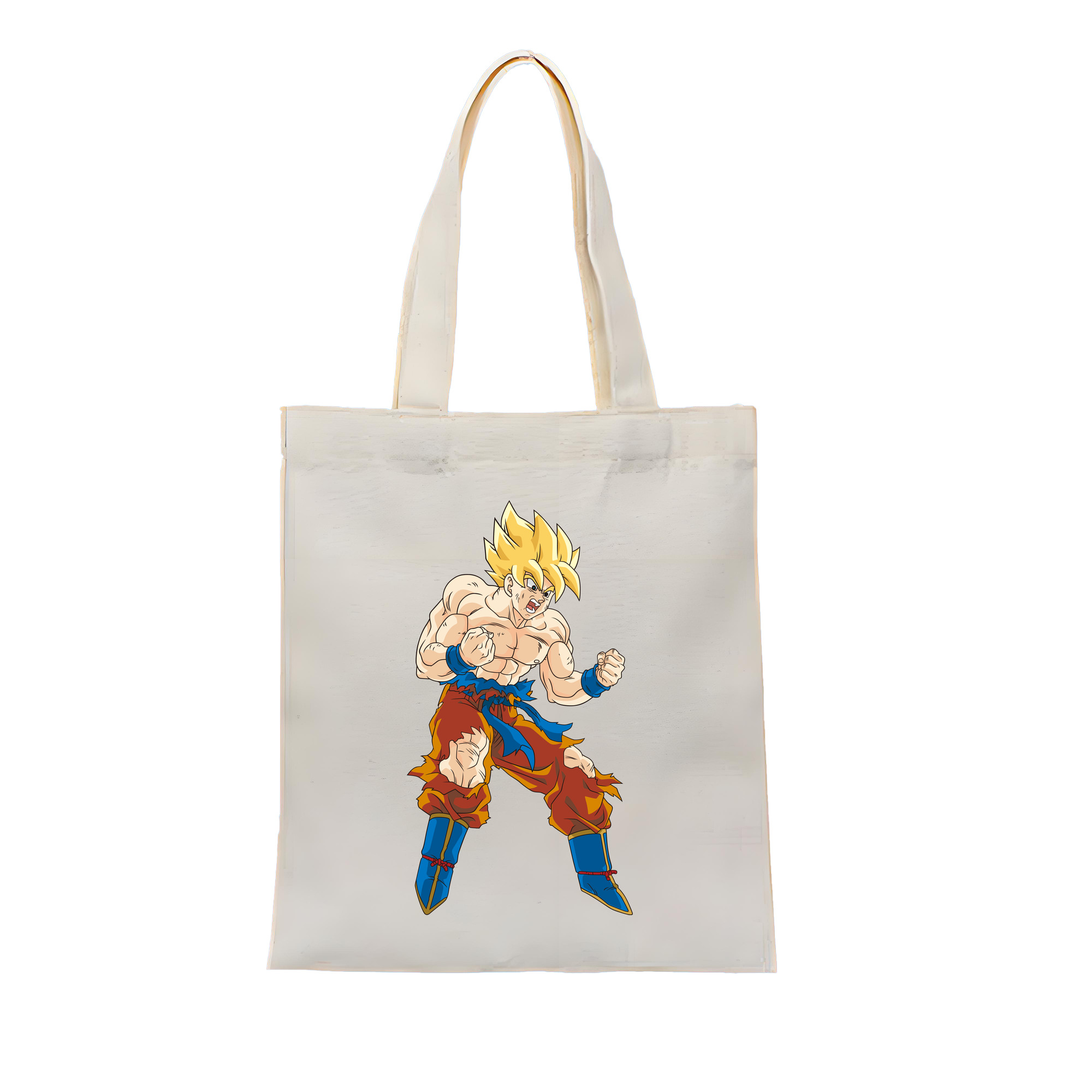 （画像用） ドラゴンボール 孫悟空（そん ごくう）Son Goku カカロット DRAGON BALL Kakarotto 縦型キャンバス生地手提げバッグ　トートバッグ