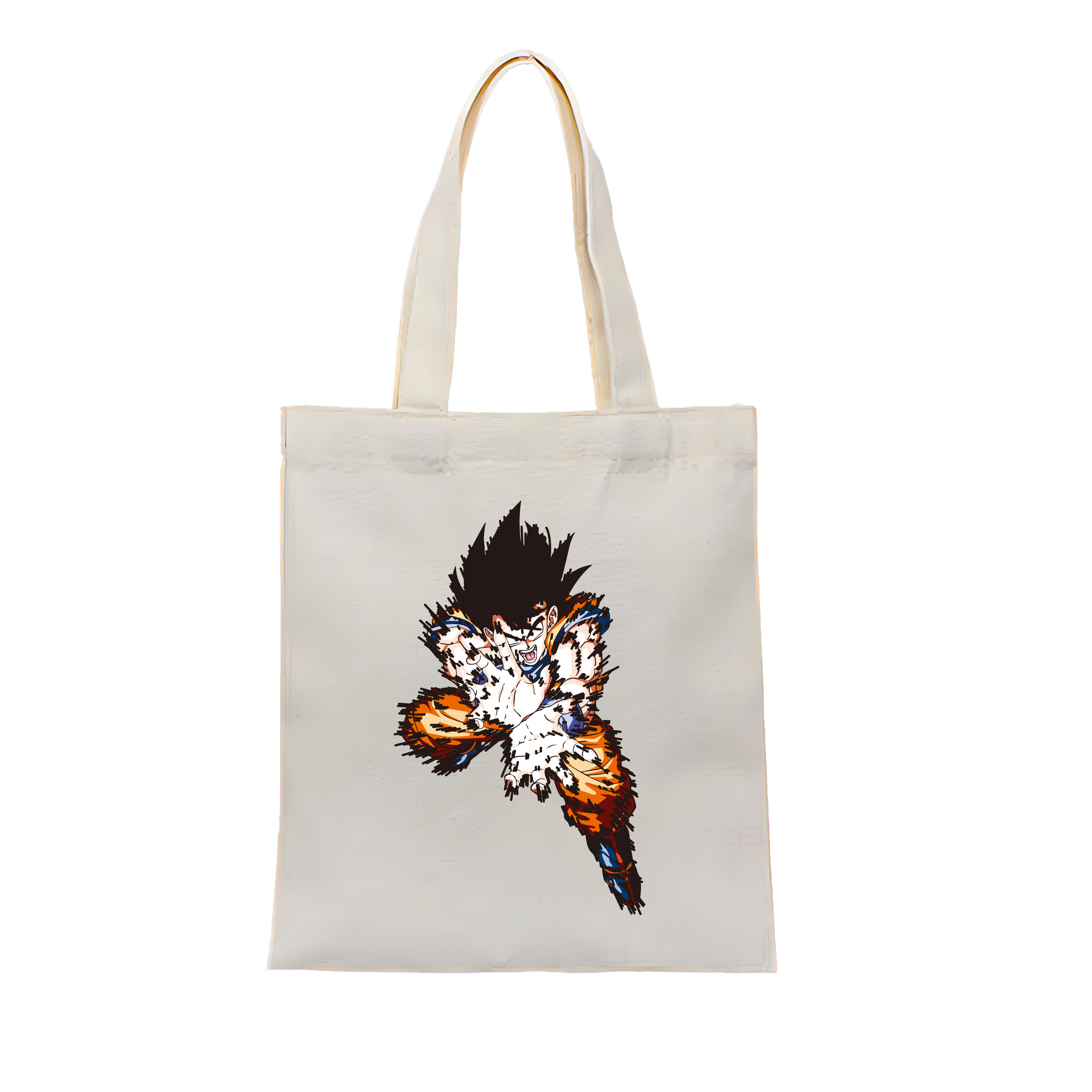 （画像用） ドラゴンボール 孫悟空（そん ごくう）Son Goku カカロット DRAGON BALL Kakarotto 縦型キャンバス生地手提げバッグ　トートバッグ