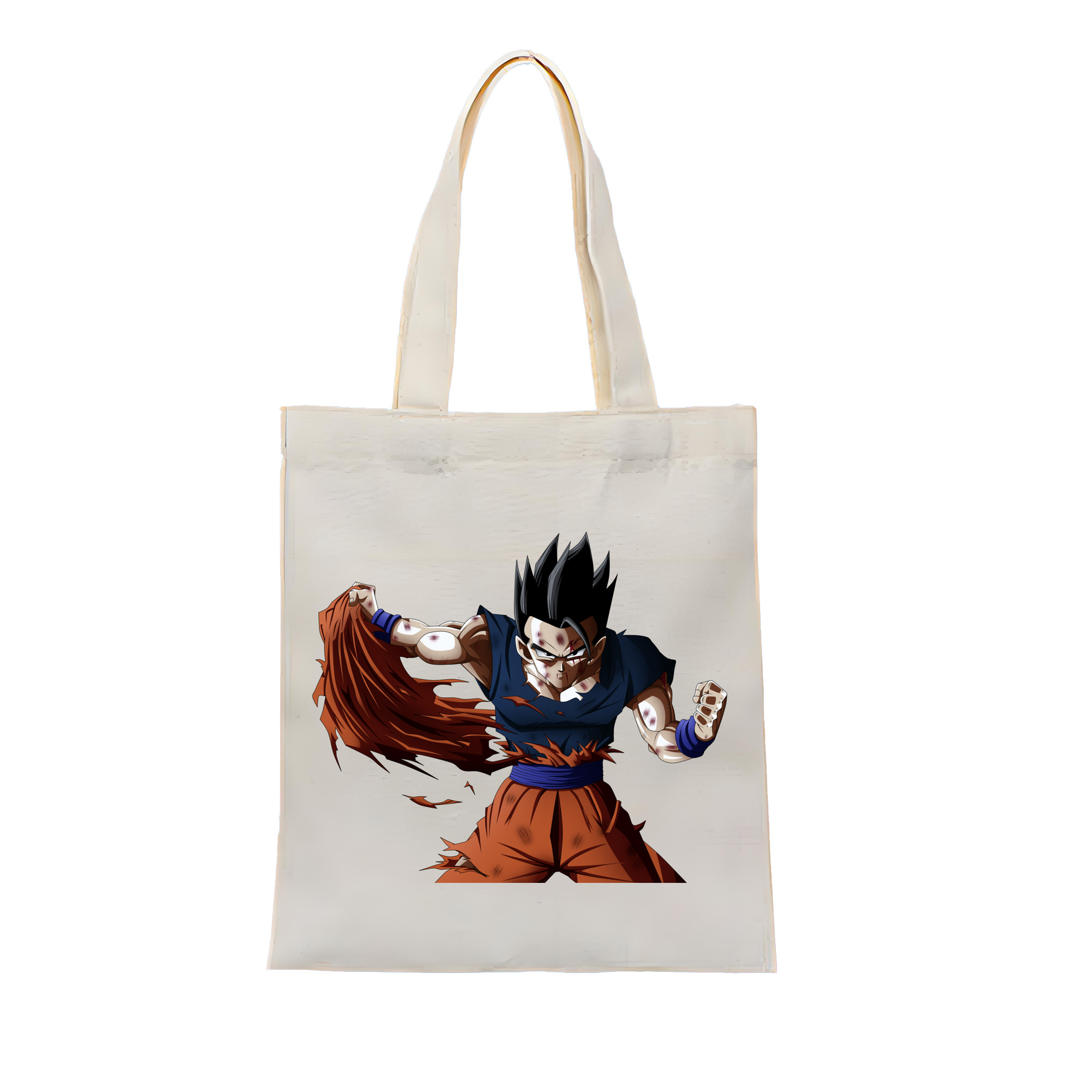 （画像用） ドラゴンボール ベジータ四世（Bejīta Yonsei）DRAGON BALL Vegeta IV 縦型キャンバス生地手提げバッグ　トートバッグ