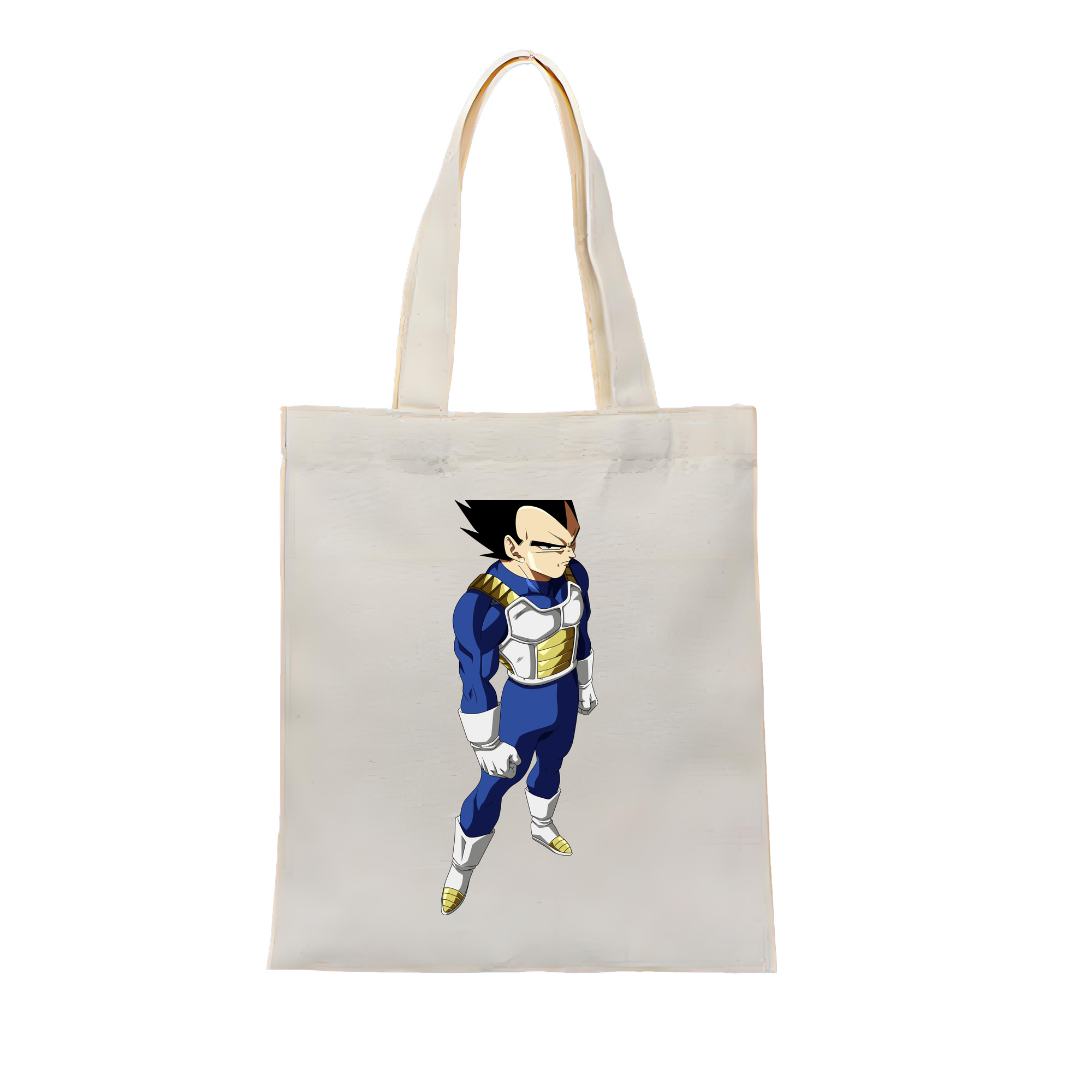 （画像用） ドラゴンボール ベジータ四世（Bejīta Yonsei）DRAGON BALL Vegeta IV 縦型キャンバス生地手提げバッグ　トートバッグ