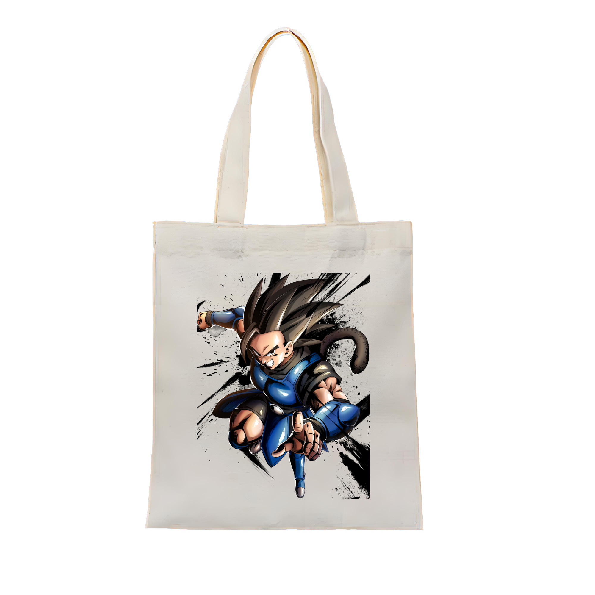 （画像用） ドラゴンボール ベジータ四世（Bejīta Yonsei）DRAGON BALL Vegeta IV 縦型キャンバス生地手提げバッグ　トートバッグ