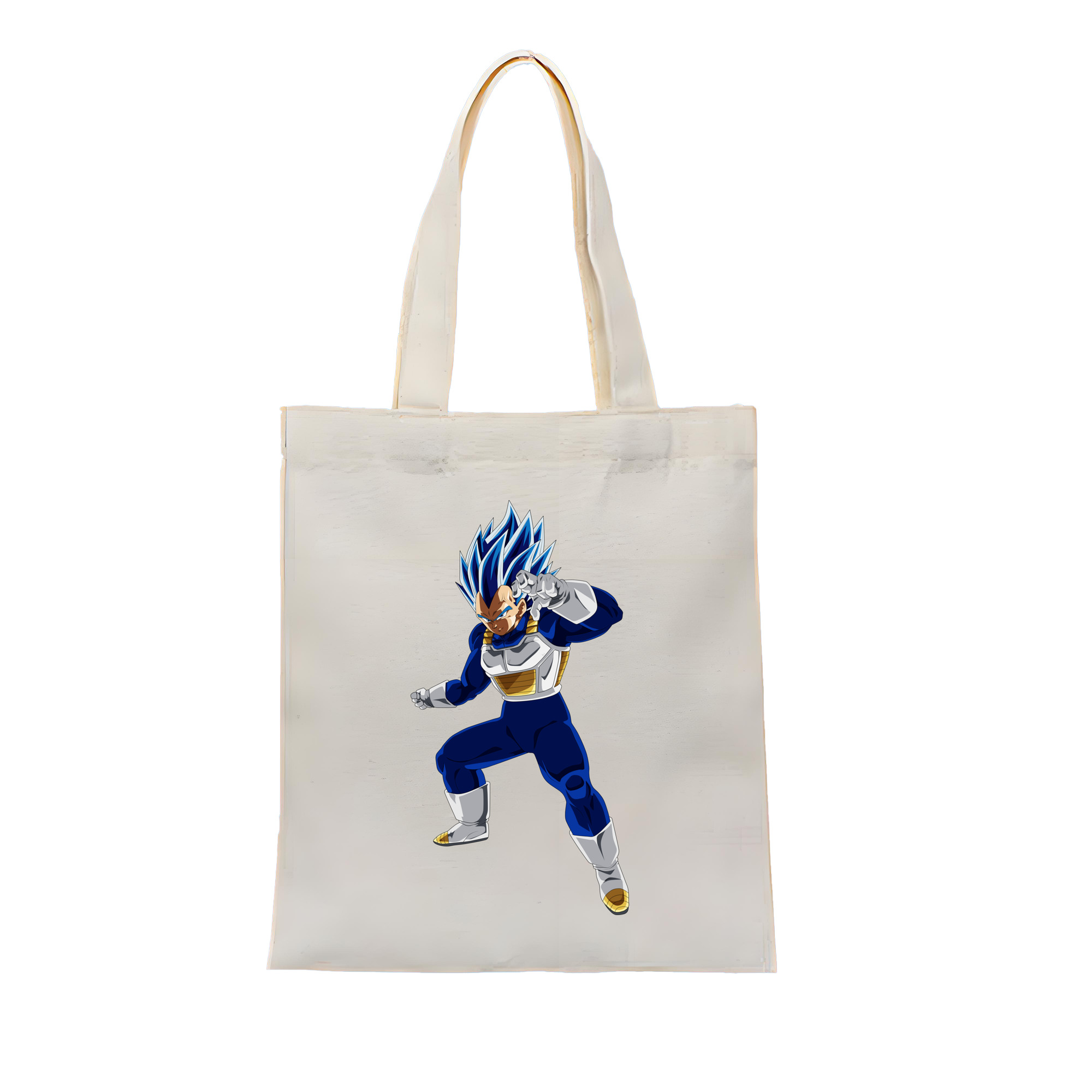 （画像用） ドラゴンボール ベジータ四世（Bejīta Yonsei）DRAGON BALL Vegeta IV 縦型キャンバス生地手提げバッグ　トートバッグ