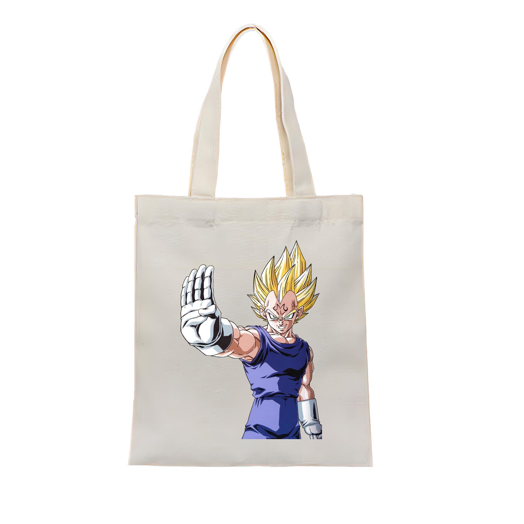 （画像用） ドラゴンボール ベジータ四世（Bejīta Yonsei）DRAGON BALL Vegeta IV 縦型キャンバス生地手提げバッグ　トートバッグ