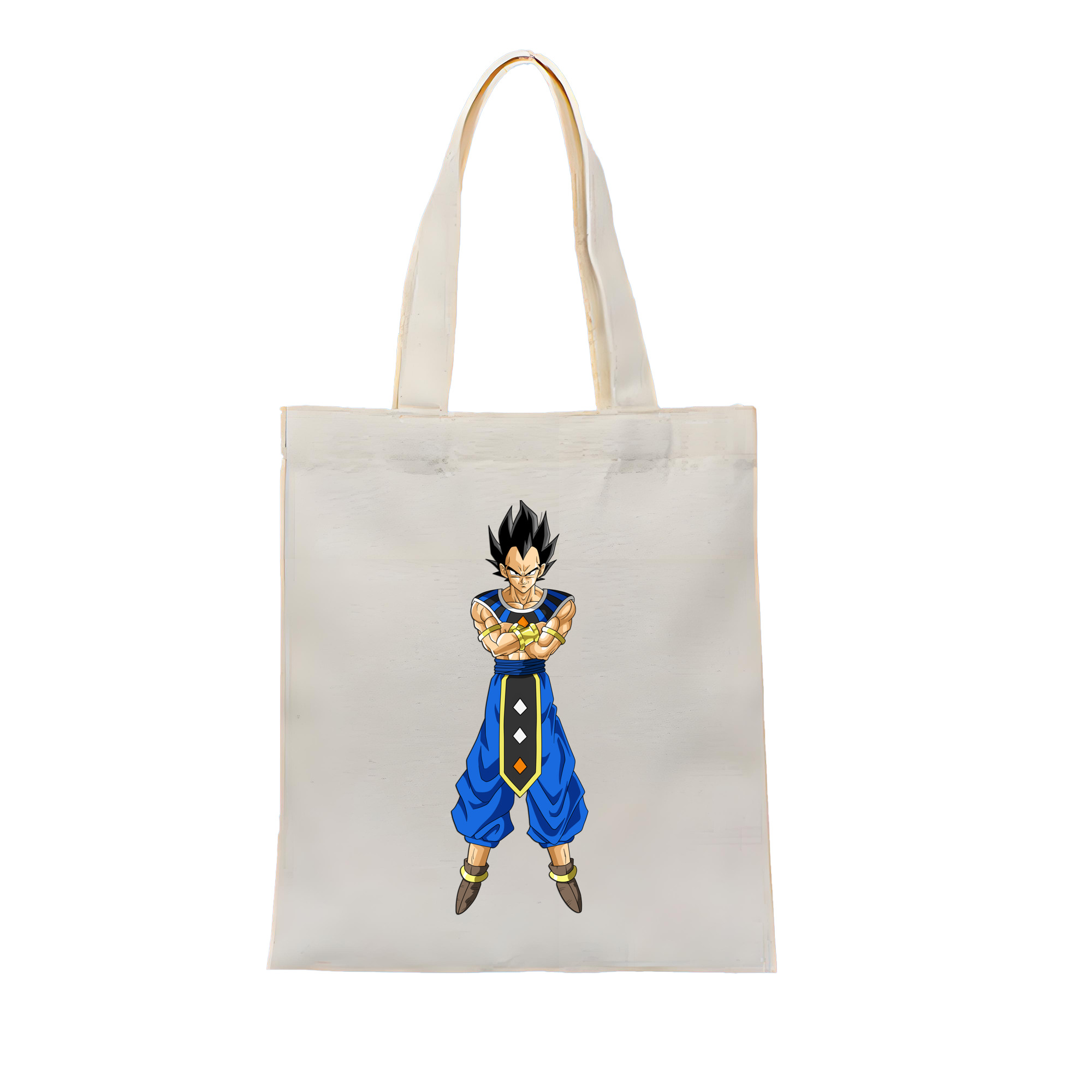 （画像用） ドラゴンボール ベジータ四世（Bejīta Yonsei）DRAGON BALL Vegeta IV 縦型キャンバス生地手提げバッグ　トートバッグ