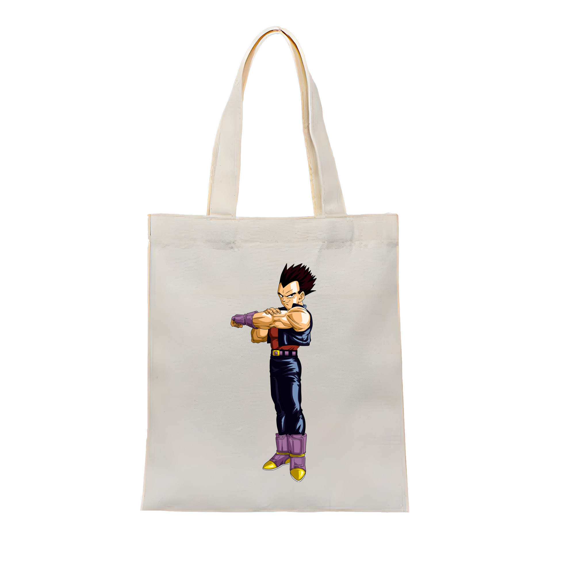 （画像用） ドラゴンボール ベジータ四世（Bejīta Yonsei）DRAGON BALL Vegeta IV 縦型キャンバス生地手提げバッグ　トートバッグ