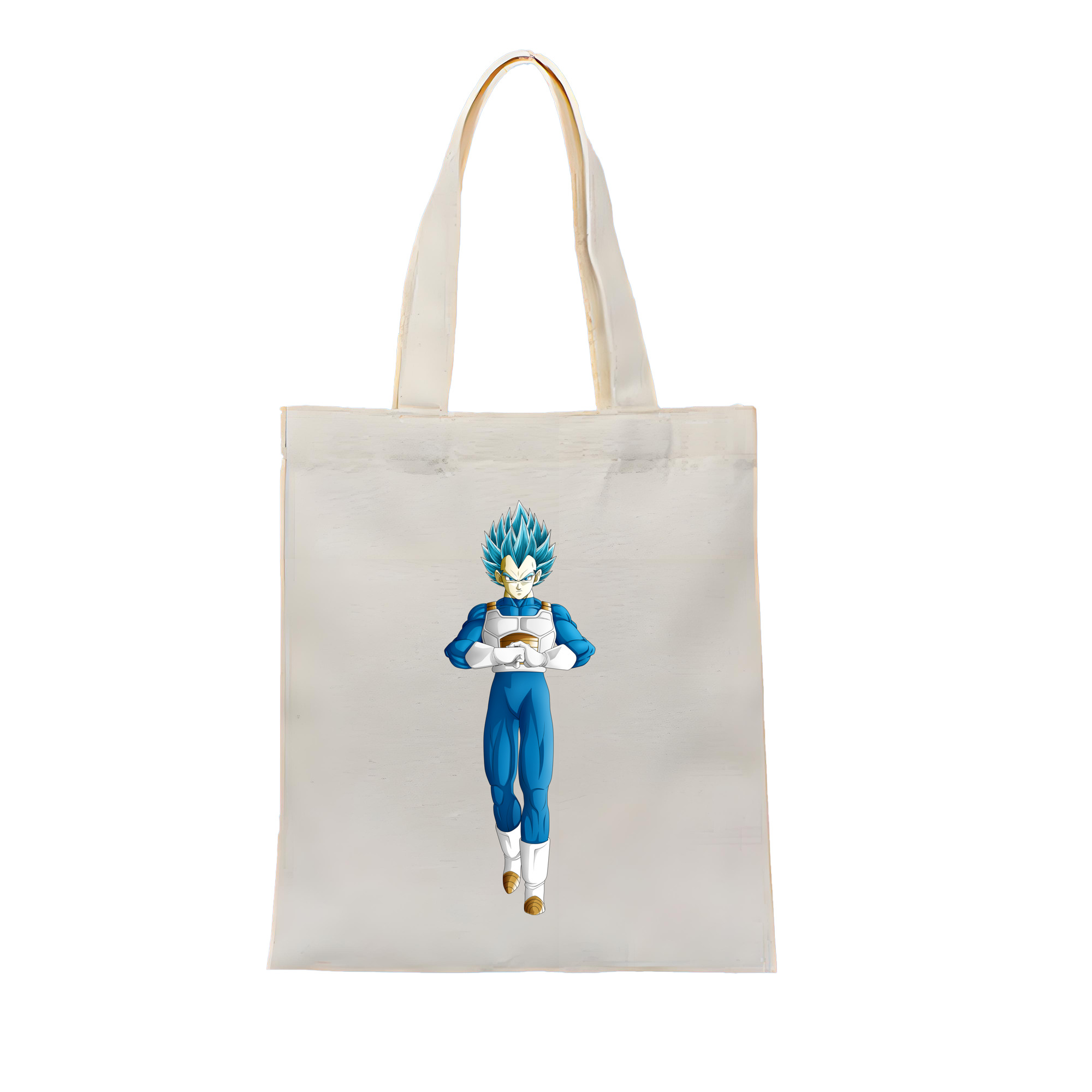 （画像用） ドラゴンボール ベジータ四世（Bejīta Yonsei）DRAGON BALL Vegeta IV 縦型キャンバス生地手提げバッグ　トートバッグ
