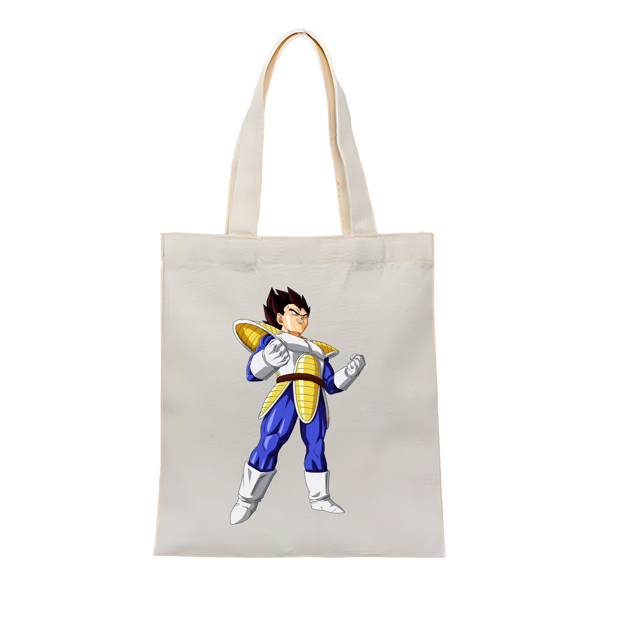 （画像用） ドラゴンボール ベジータ四世（Bejīta Yonsei）DRAGON BALL Vegeta IV 縦型キャンバス生地手提げバッグ　トートバッグ