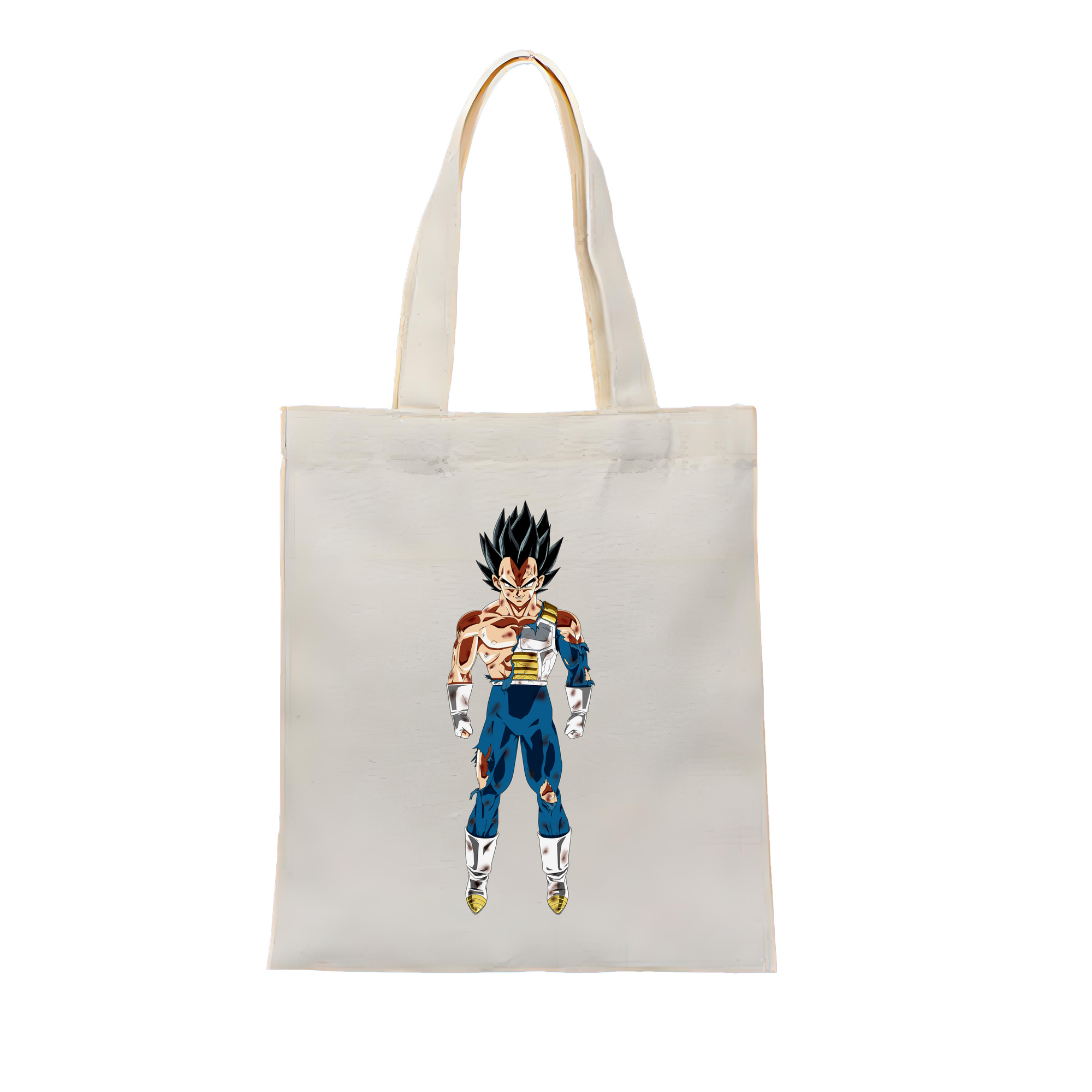 （画像用） ドラゴンボール ベジータ四世（Bejīta Yonsei）DRAGON BALL Vegeta IV 縦型キャンバス生地手提げバッグ　トートバッグ