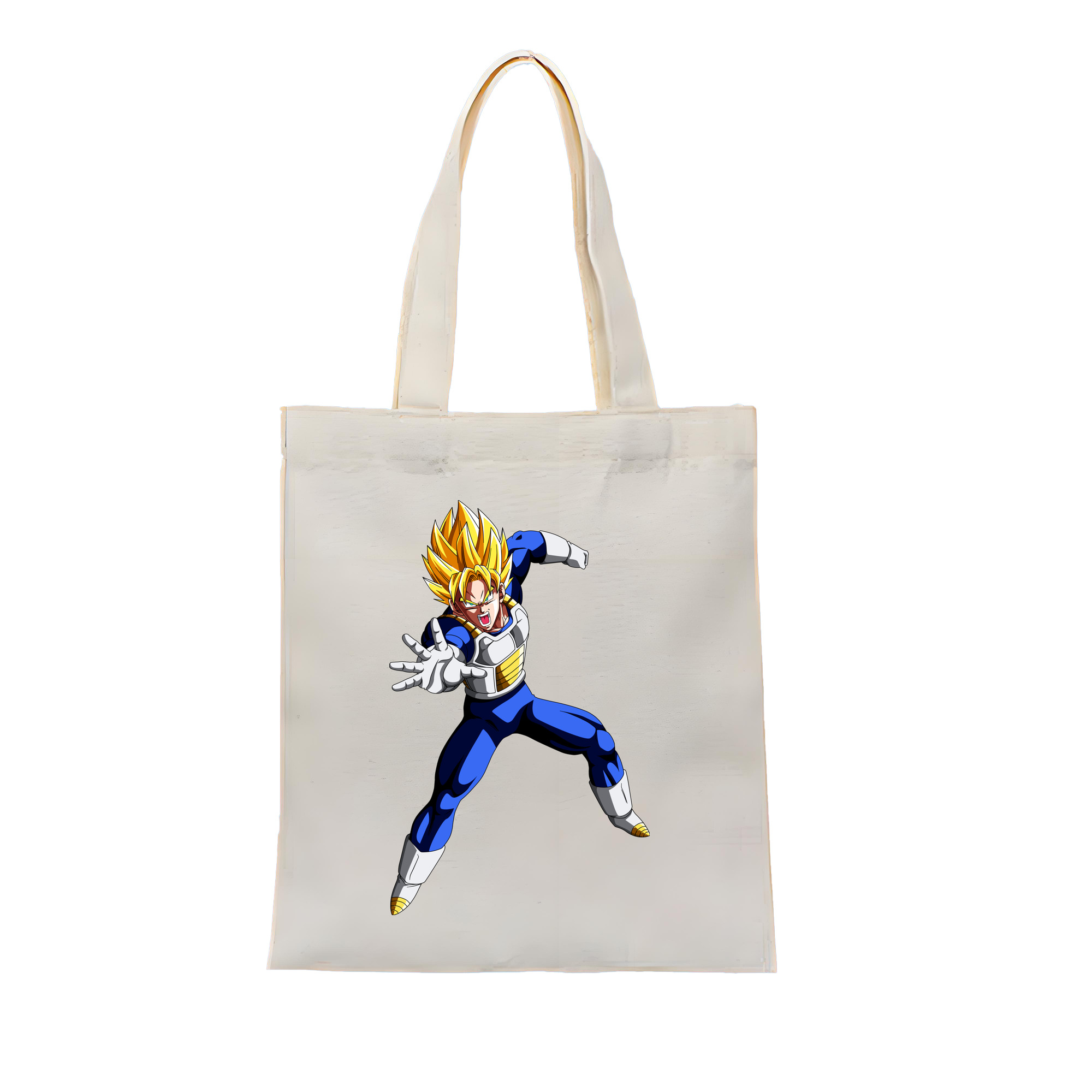（画像用） ドラゴンボール ベジータ四世（Bejīta Yonsei）DRAGON BALL Vegeta IV 縦型キャンバス生地手提げバッグ　トートバッグ