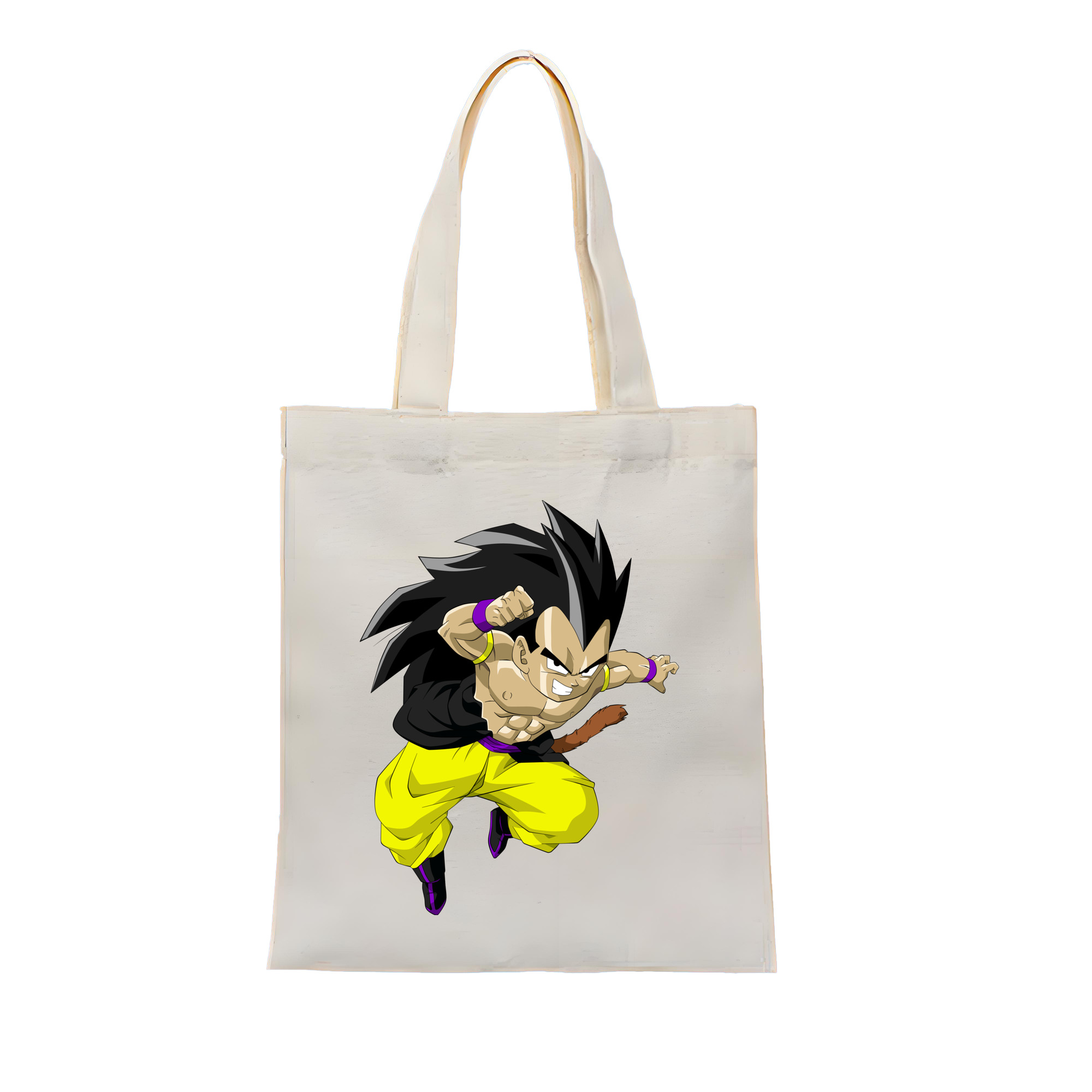 （画像用） ドラゴンボール ベジータ四世（Bejīta Yonsei）DRAGON BALL Vegeta IV 縦型キャンバス生地手提げバッグ　トートバッグ