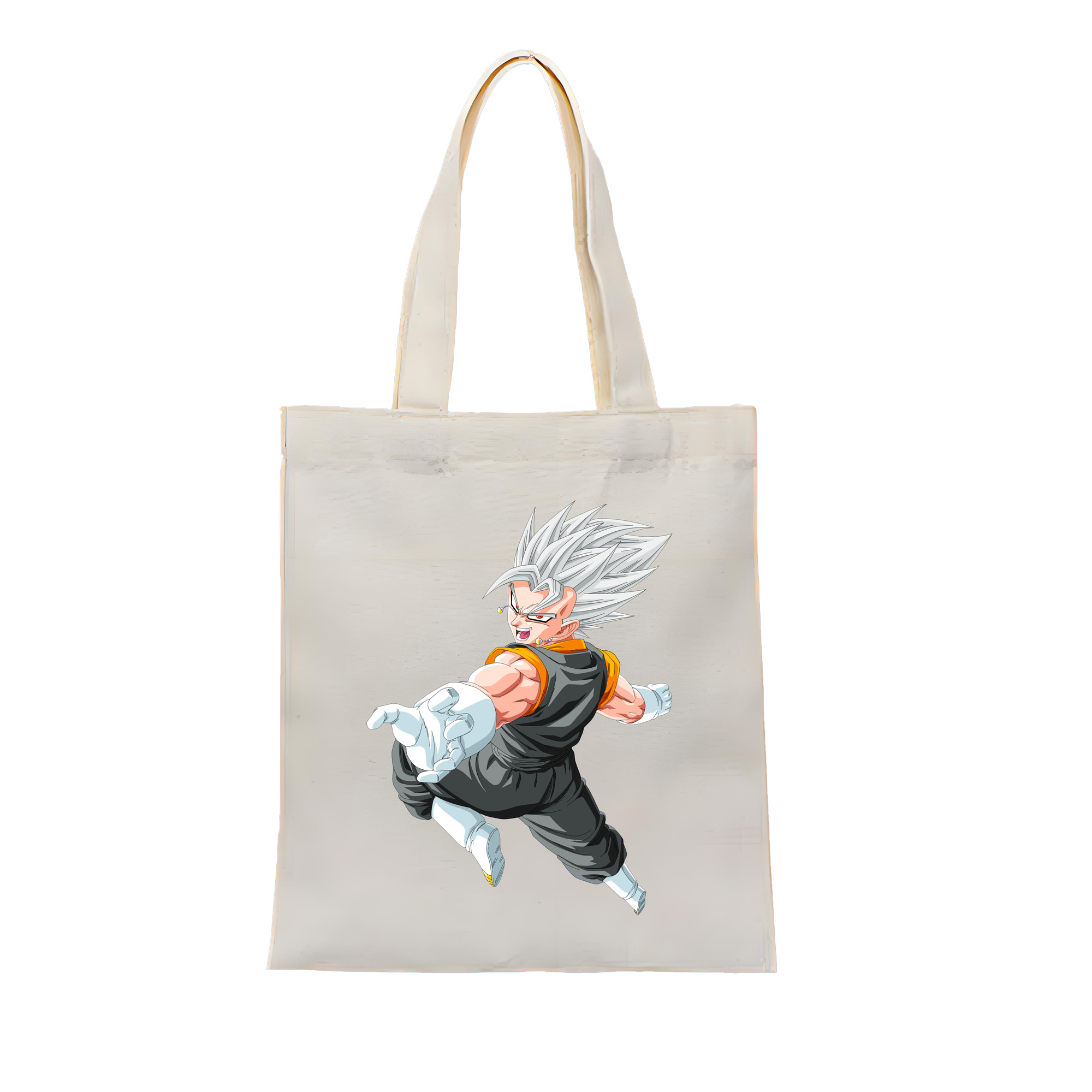 （画像用） ドラゴンボール ベジータ四世（Bejīta Yonsei）DRAGON BALL Vegeta IV 縦型キャンバス生地手提げバッグ　トートバッグ
